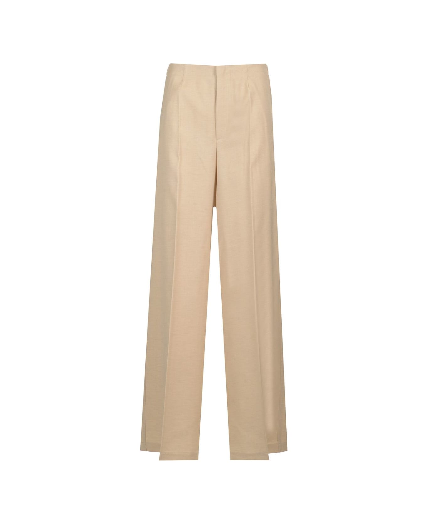 Forte_Forte Soft Cut Trousers With Pleats - Dune