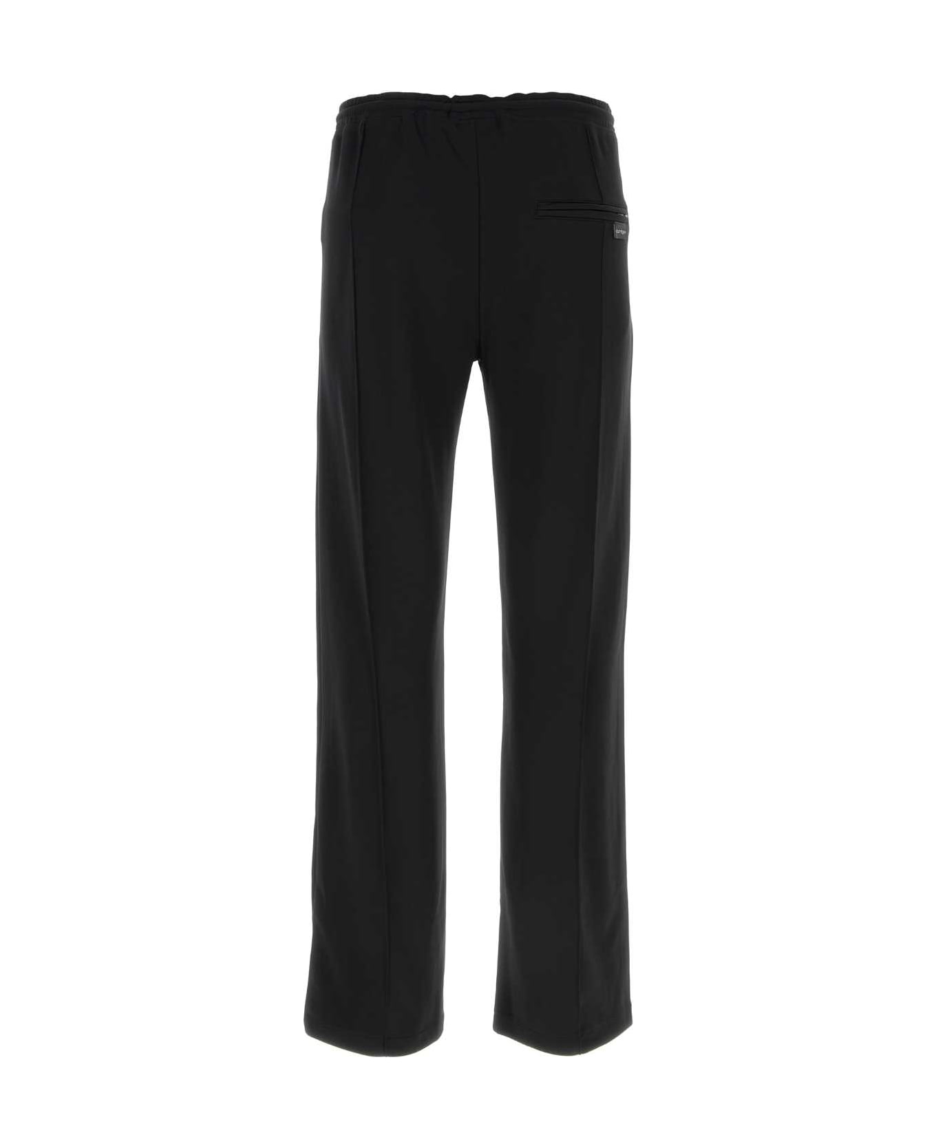 Courrèges Black Polyester Joggers - Black ボトムス