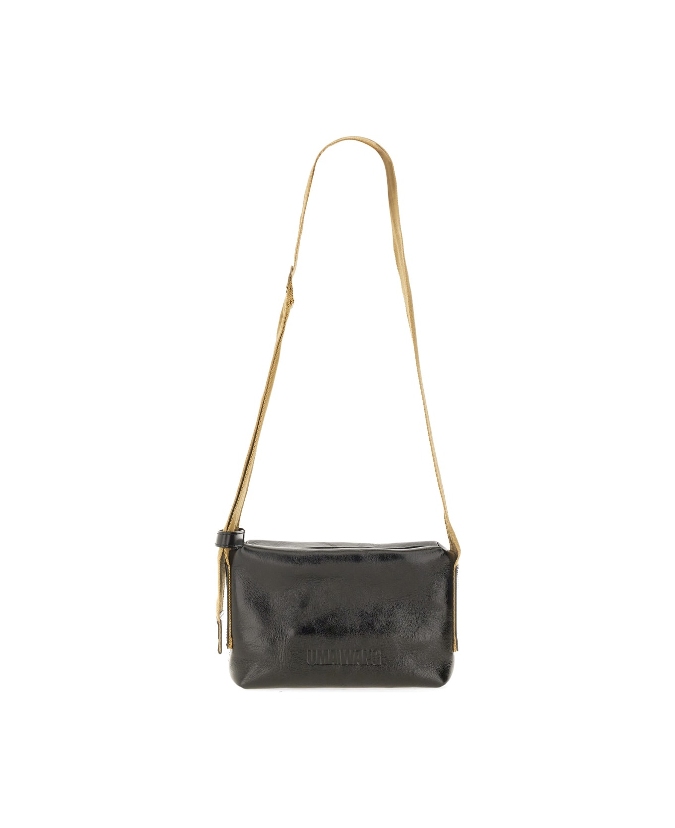 Uma Wang Leather Shoulder Bag - BLACK