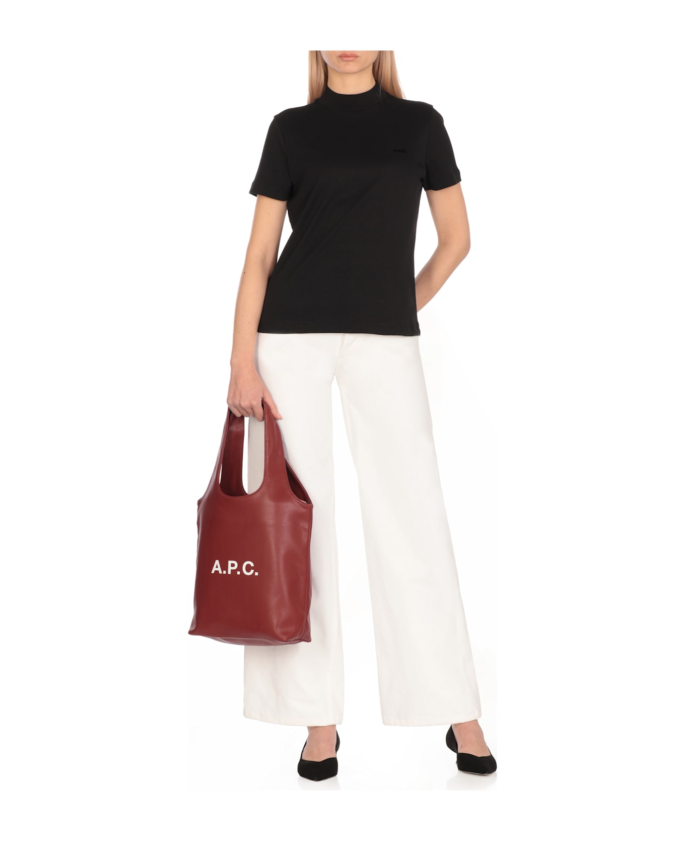 A.P.C. T-shirt With Logo - Black