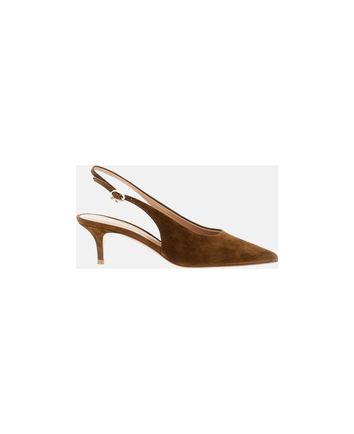 Gianvito Rossi Suede Robbie Sling 55 - Brown