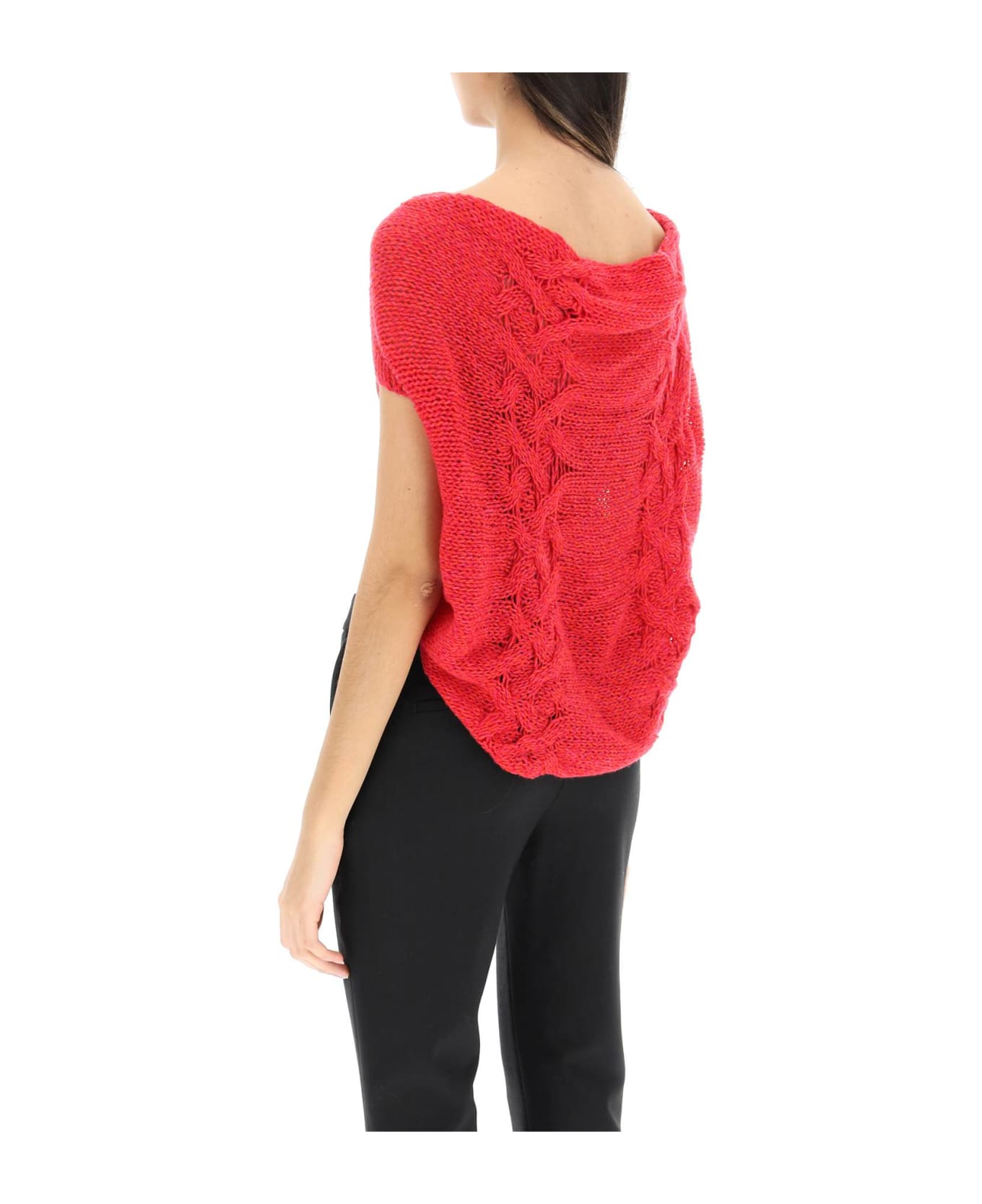 Rui Tube Top With Cashmere Shawl - MERLOT (Red)