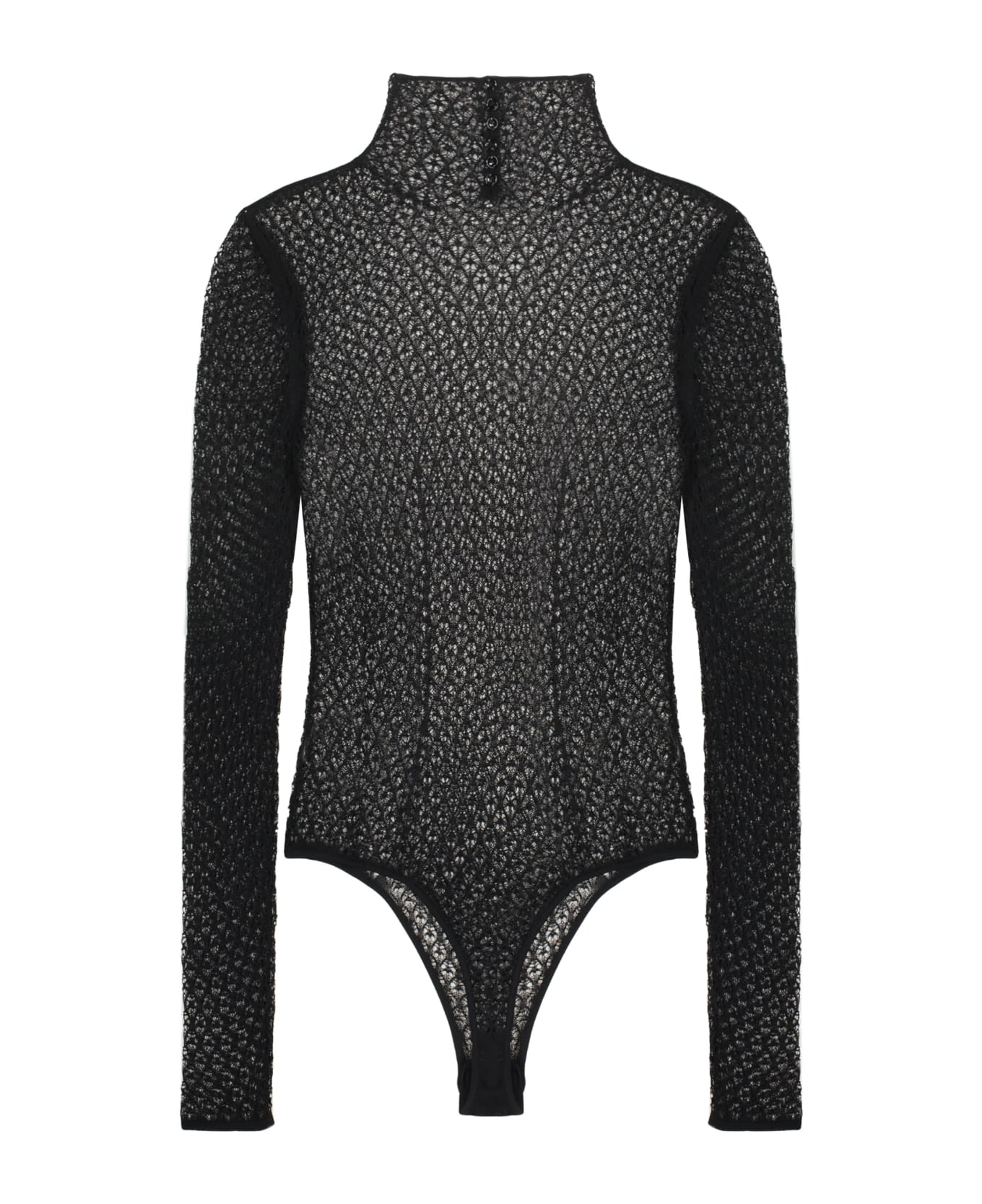 Khaite Fena Lace Bodysuit - black