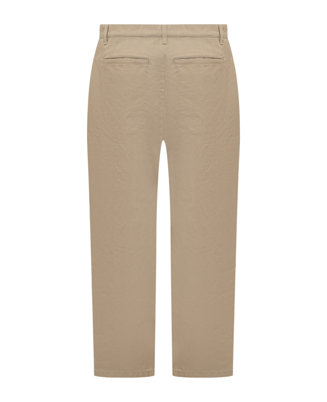 Palm Angels Chino Pants With Logo Branding - HAZELNUT OFF WHITE