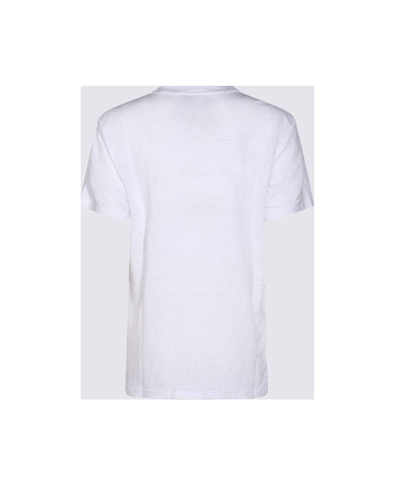 Marant Étoile White Linen Shirt - WHITE/LIGHT GOLD