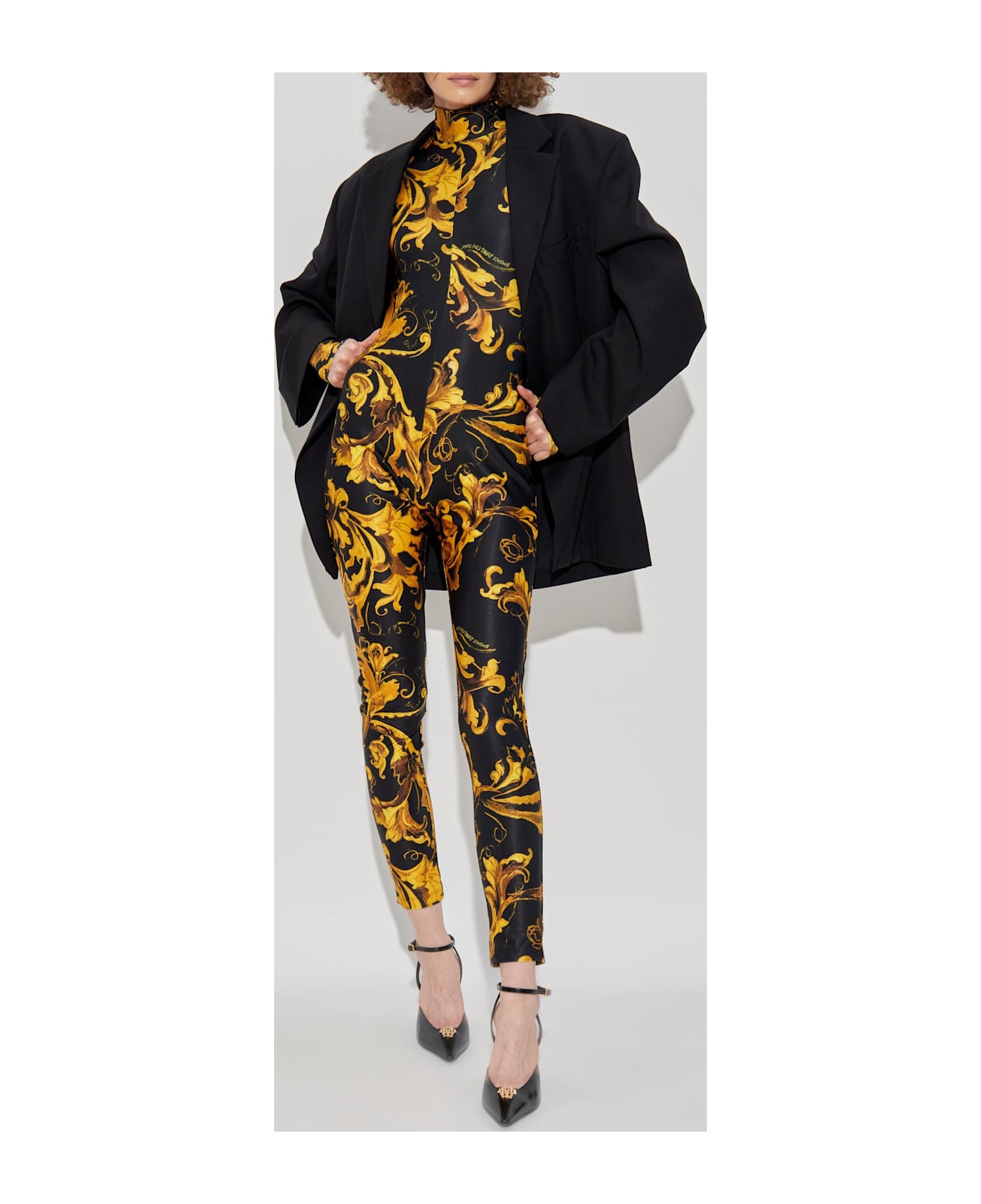 Versace Jeans Couture Fitted Jumpsuit - BLACK/GOLD