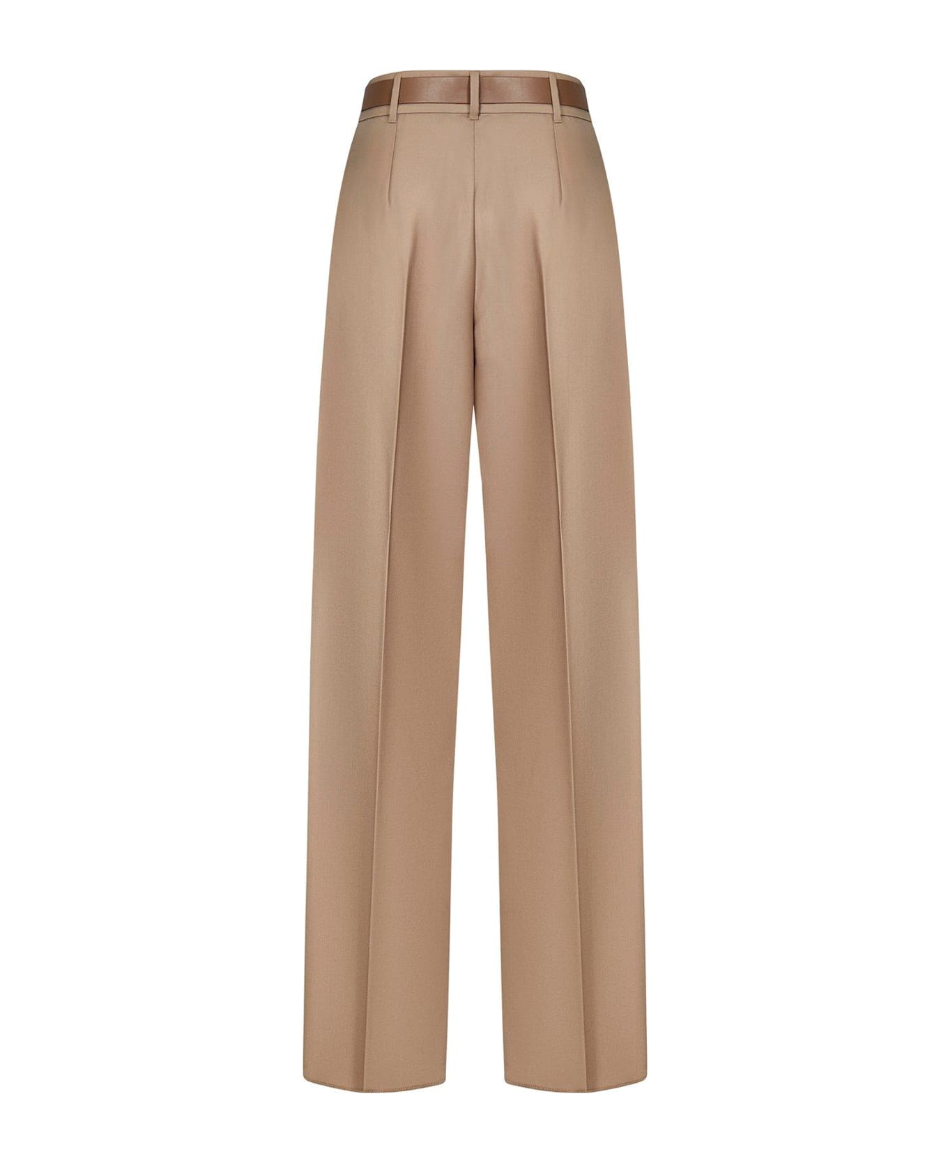 【関税&送料込み】Max Mara Studio Marzia Trousers Max Mara Studio Belted Straight Leg Trousers | italist