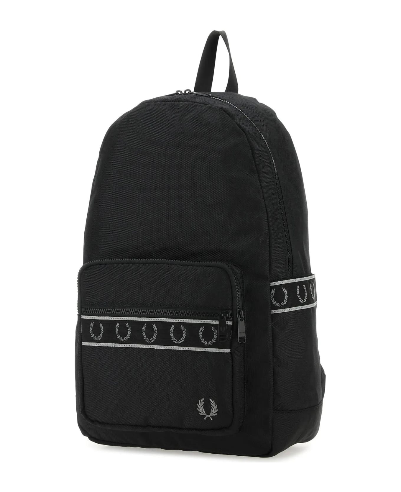 Fred Perry Black Polyester Backpack - Black