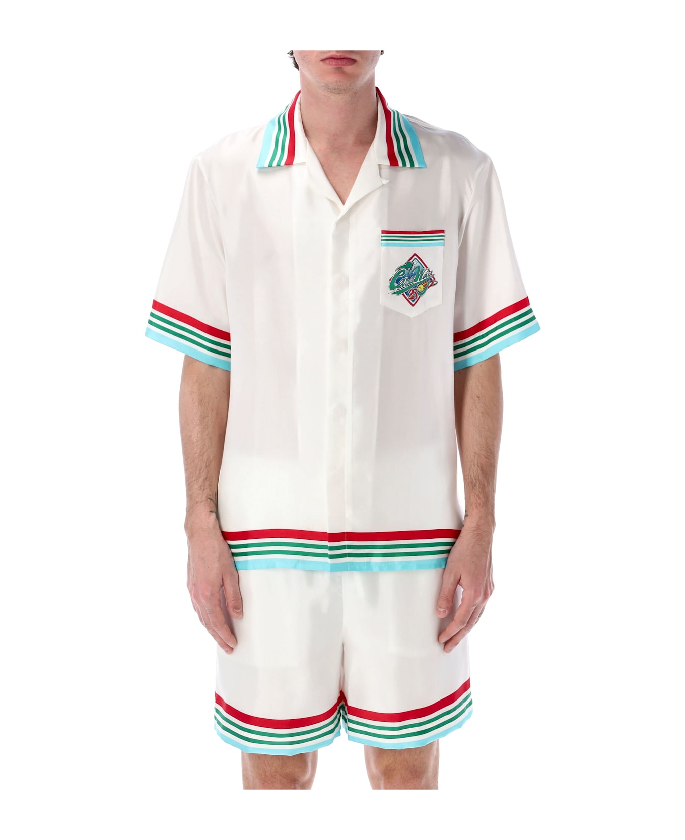 Casablanca Casa Way World Series Silk Shirt - WHITE