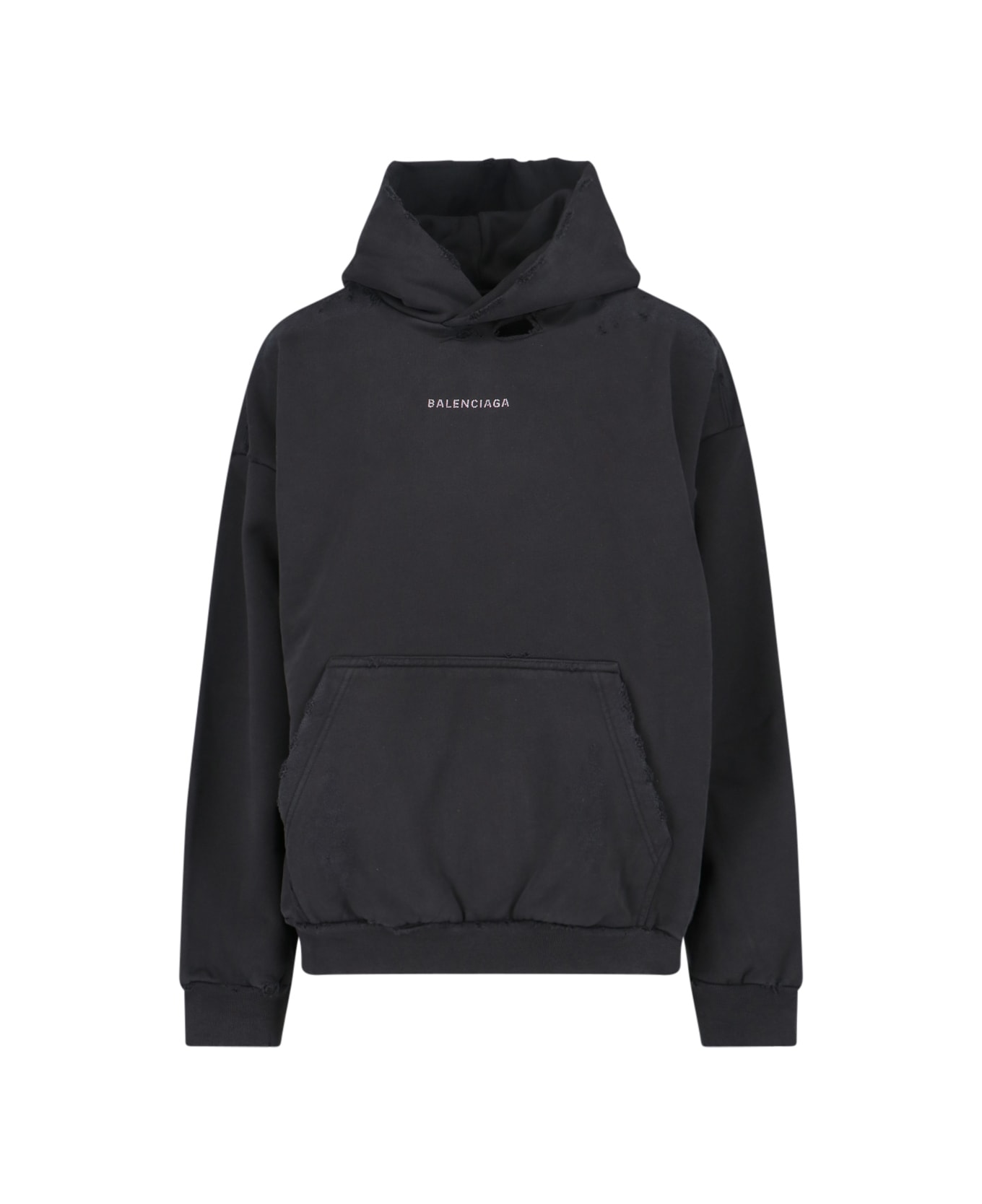 Balenciaga Retro Logo Hoodie - Black