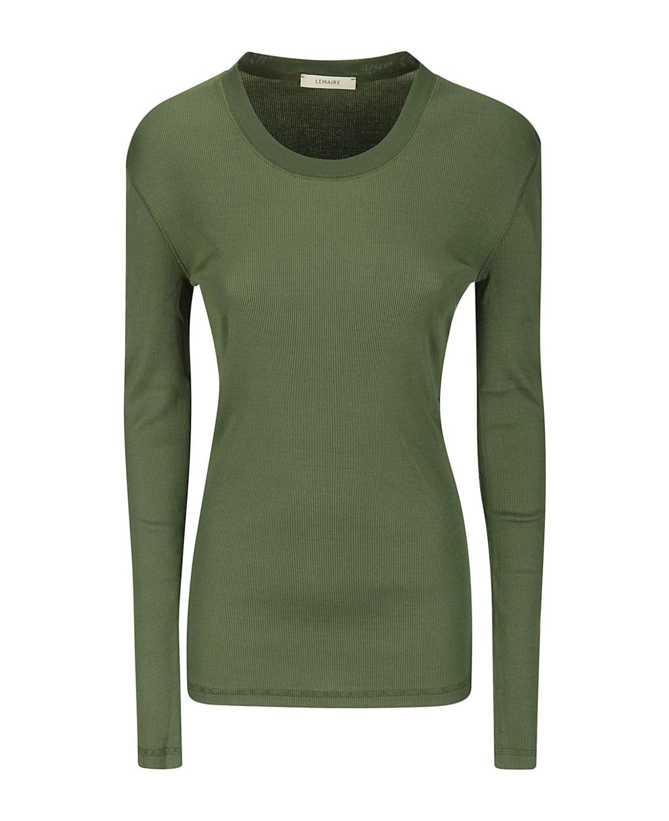 Lemaire Long Sleeved Crewneck T-shirt - GREEN ニットウェア