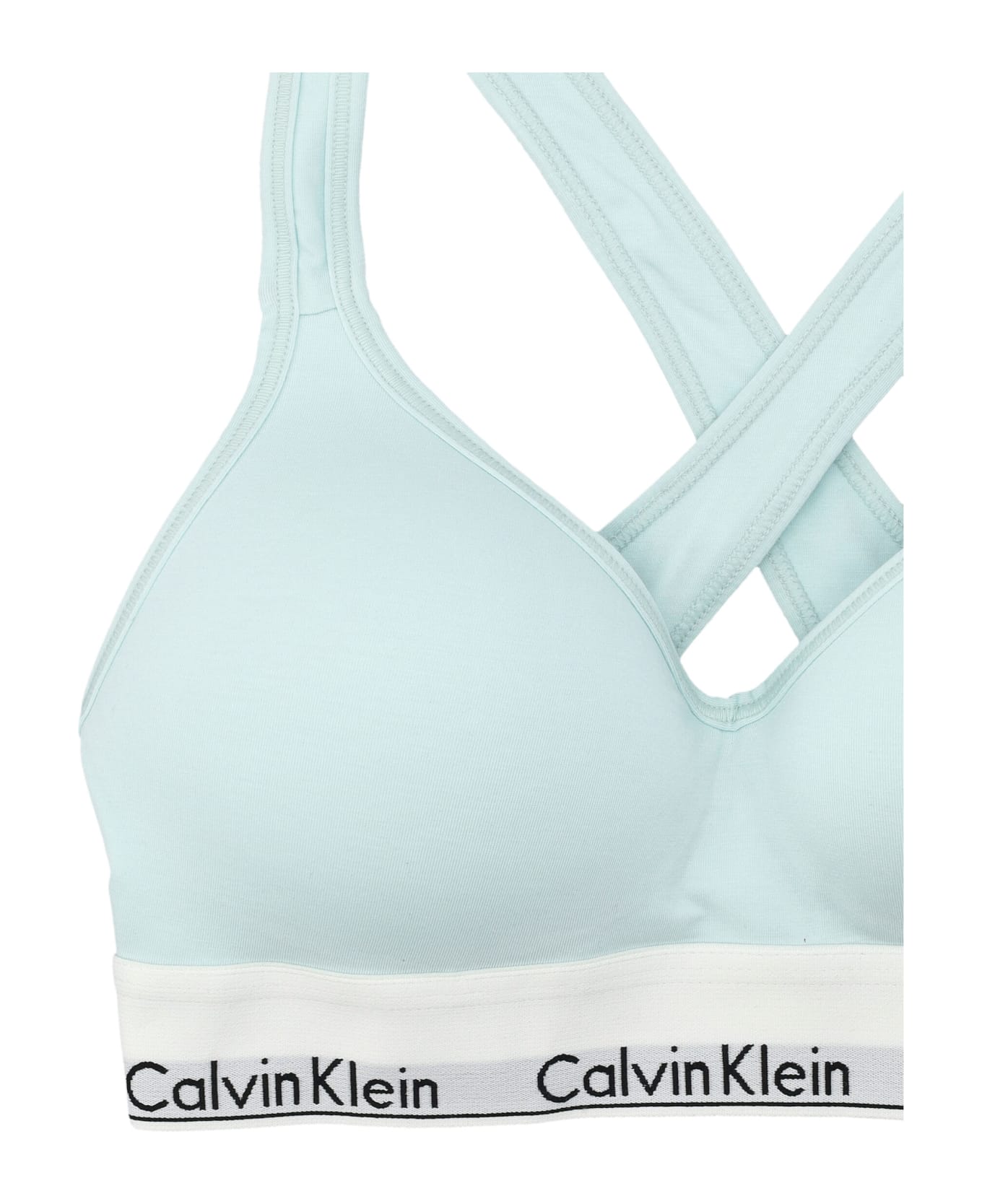 Calvin Klein Stretch Signature Top - LIGHT BLUE