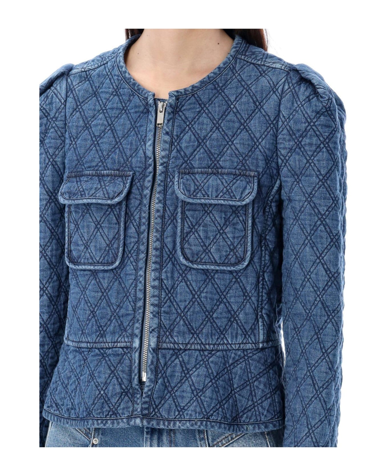 Marant Étoile Deliona Zipped Denim Jacket - BLUE