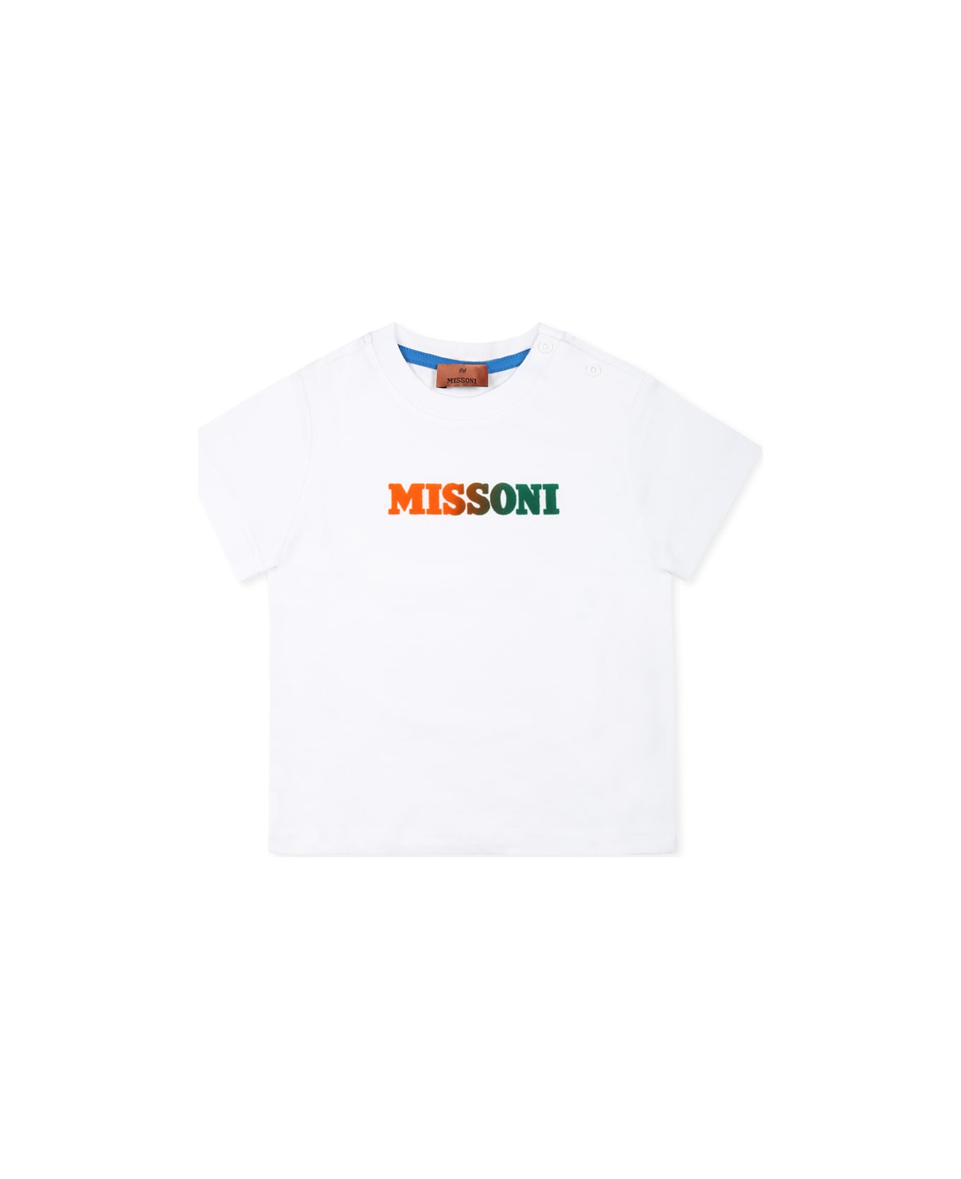 Missoni White T-shirt For Baby Boy With Logo - White
