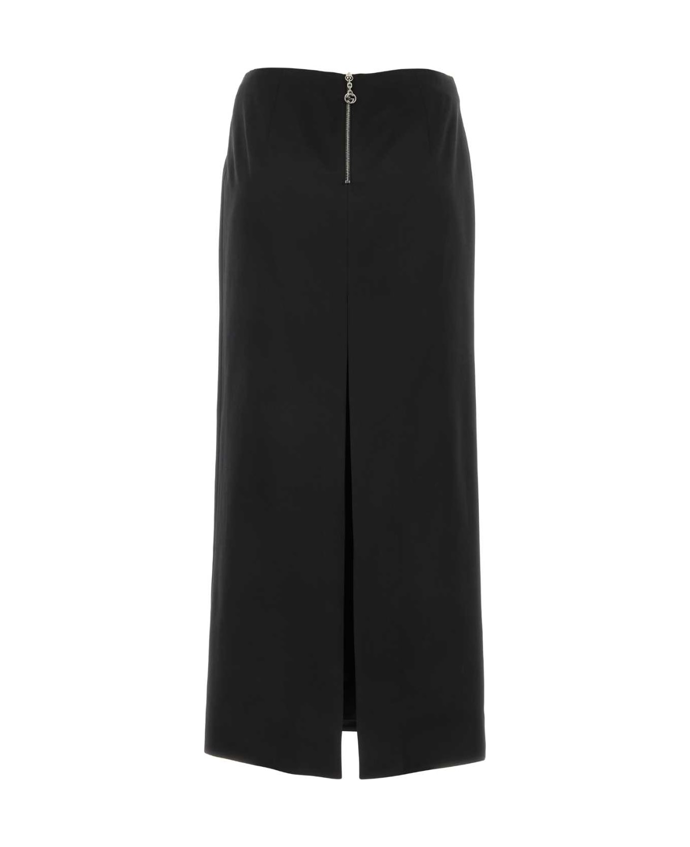 Gucci supreme Black Satin Skirt - 1000