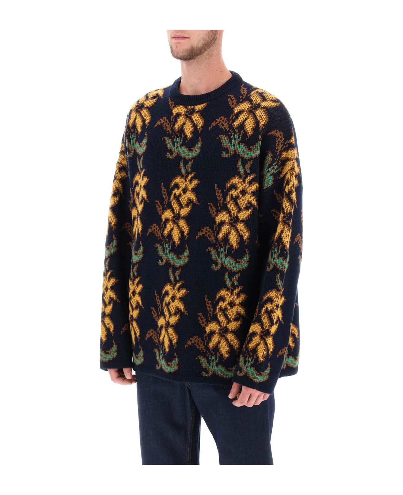 Etro Sweater With Floral Pattern - BLUE (Blue) フリース