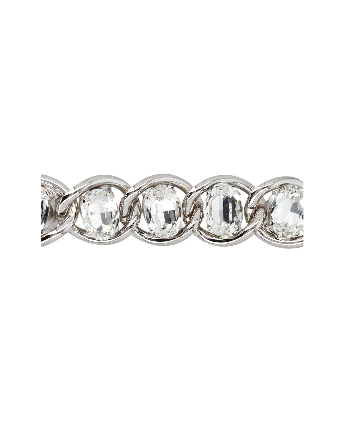 Marni Chunky Chain Rhinestones Necklace - GLASS ネックレス