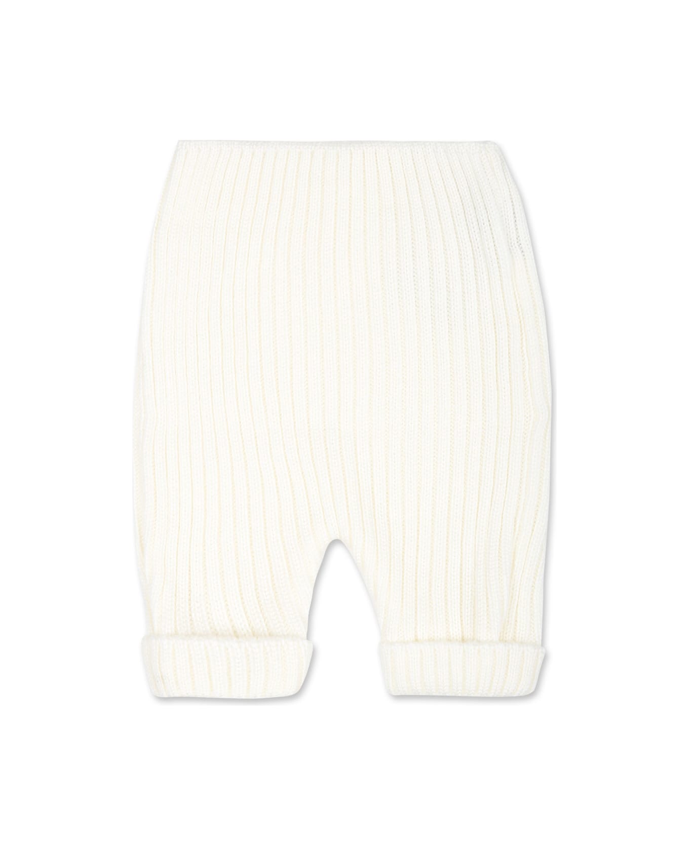 Little Bear White Trousers For Baby Boy - White