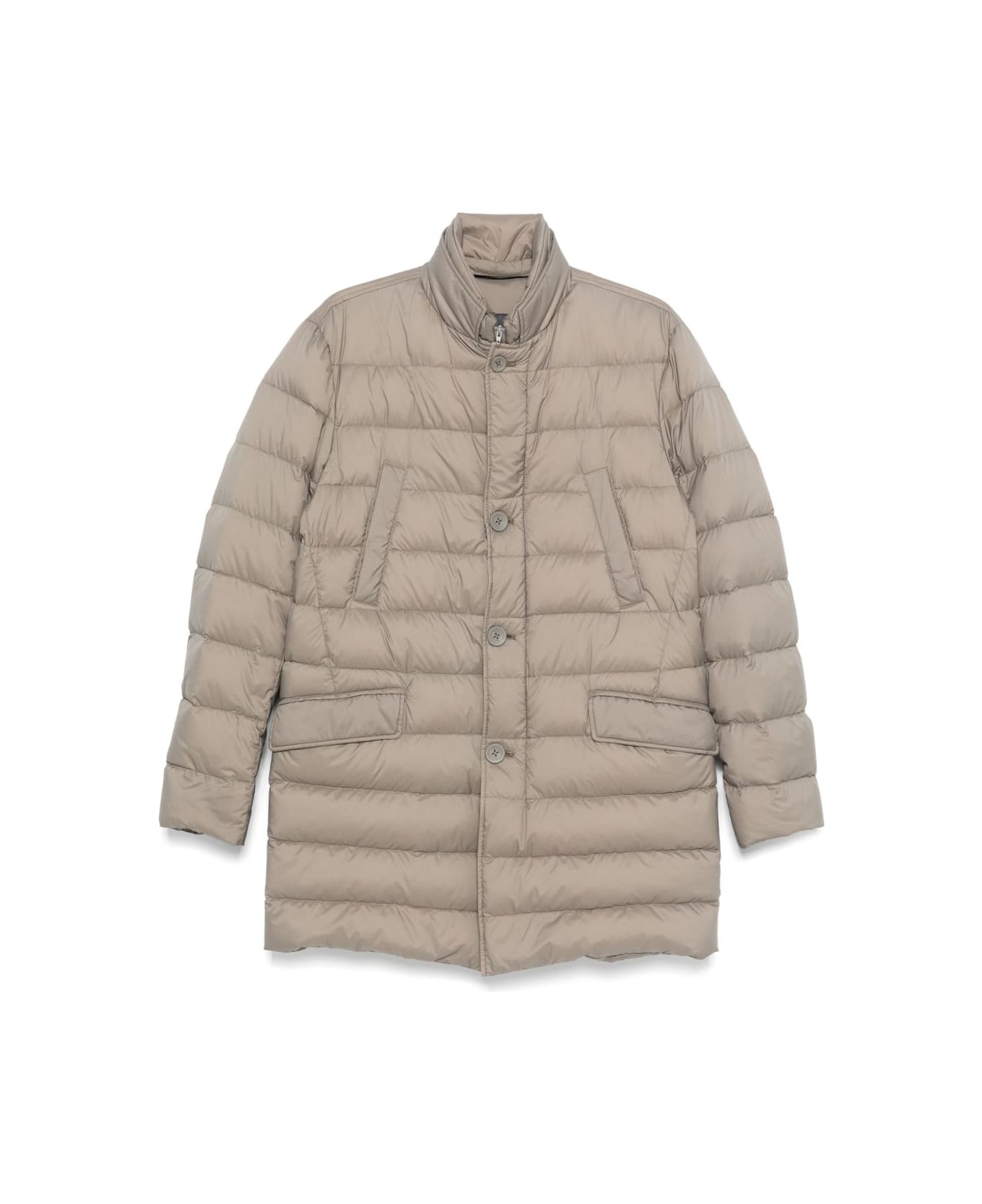 Herno Quilted Padded Coat - Grey