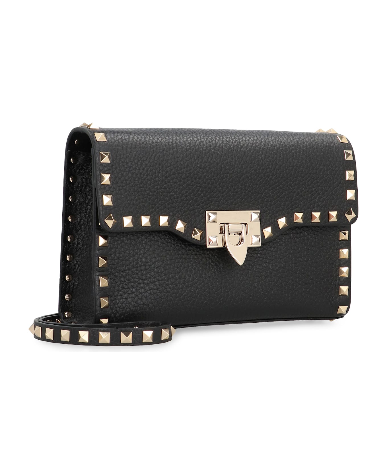 Valentino Garavani Rockstud Small Leather Crossbody Bag - black