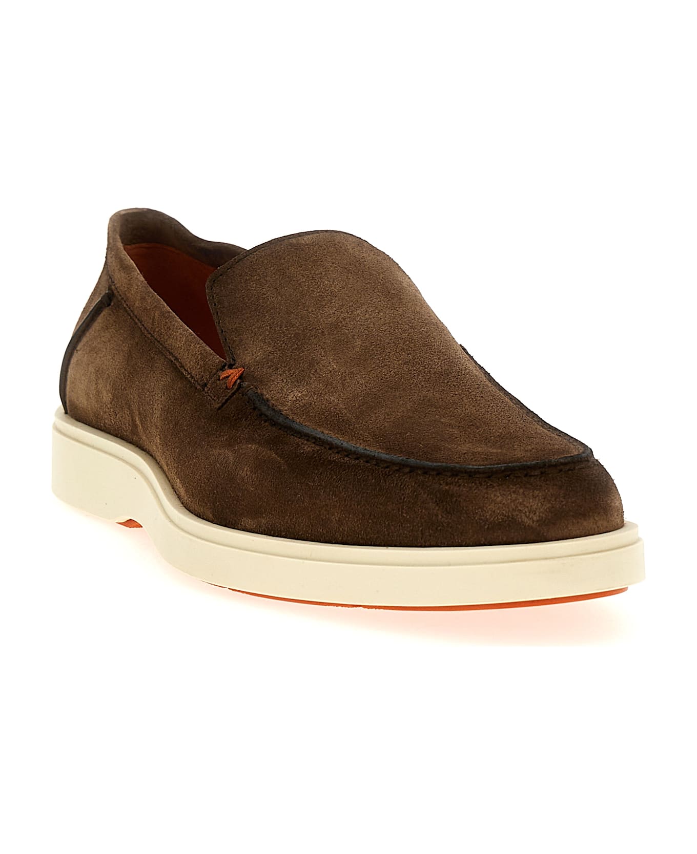 Santoni Suede Loafers - Brown