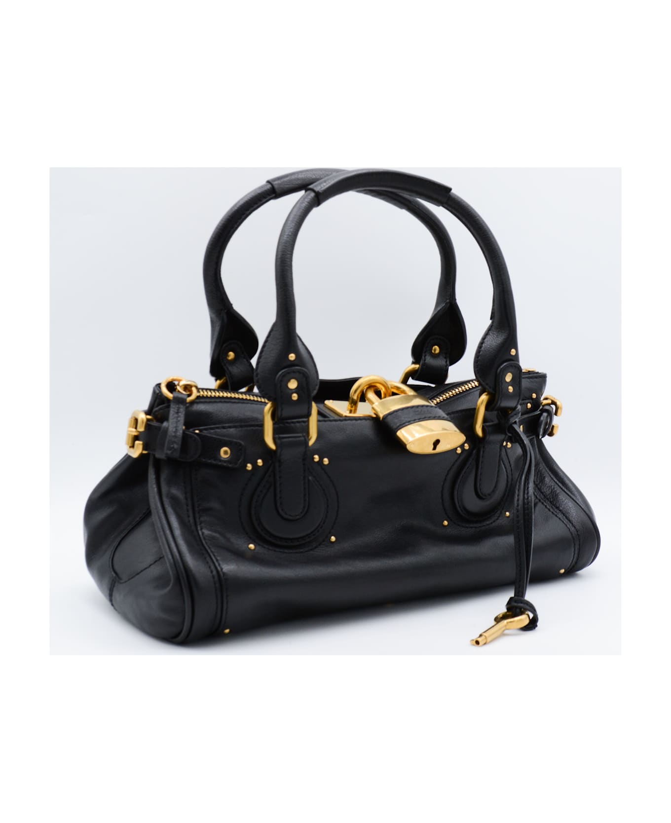 Chloé Black Leather Paddington Shoulder Bag - Black
