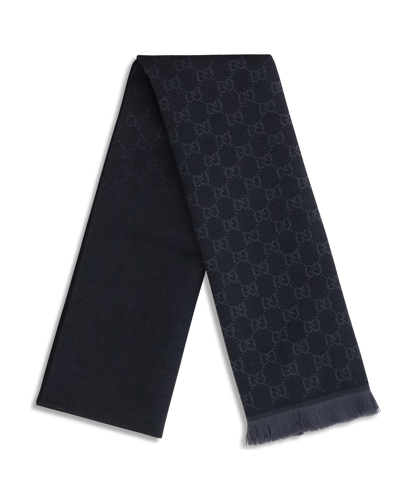 Gucci Gg Supreme Embroidered Wool Scarf