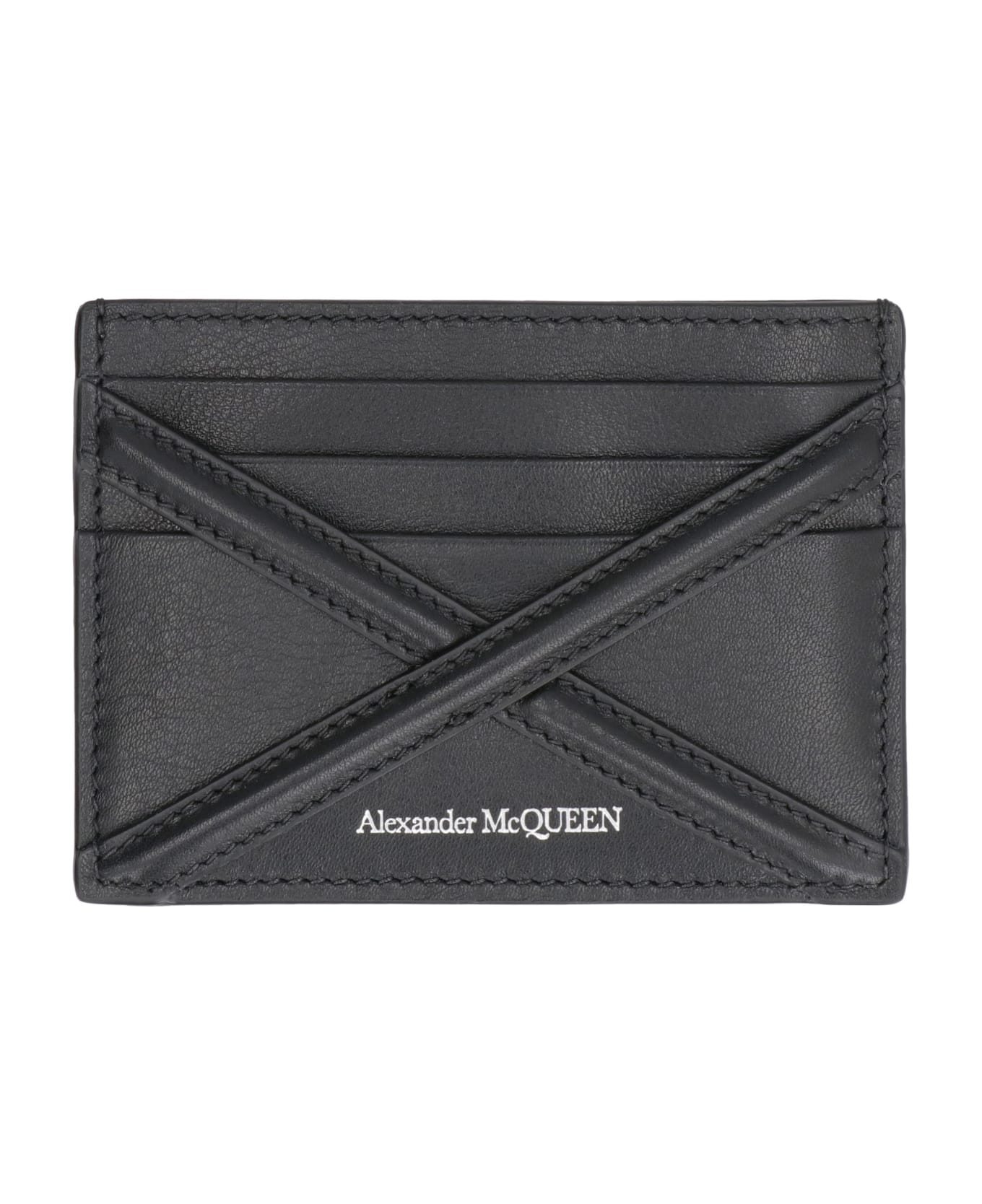Alexander McQueen Leather Card Holder - black 財布