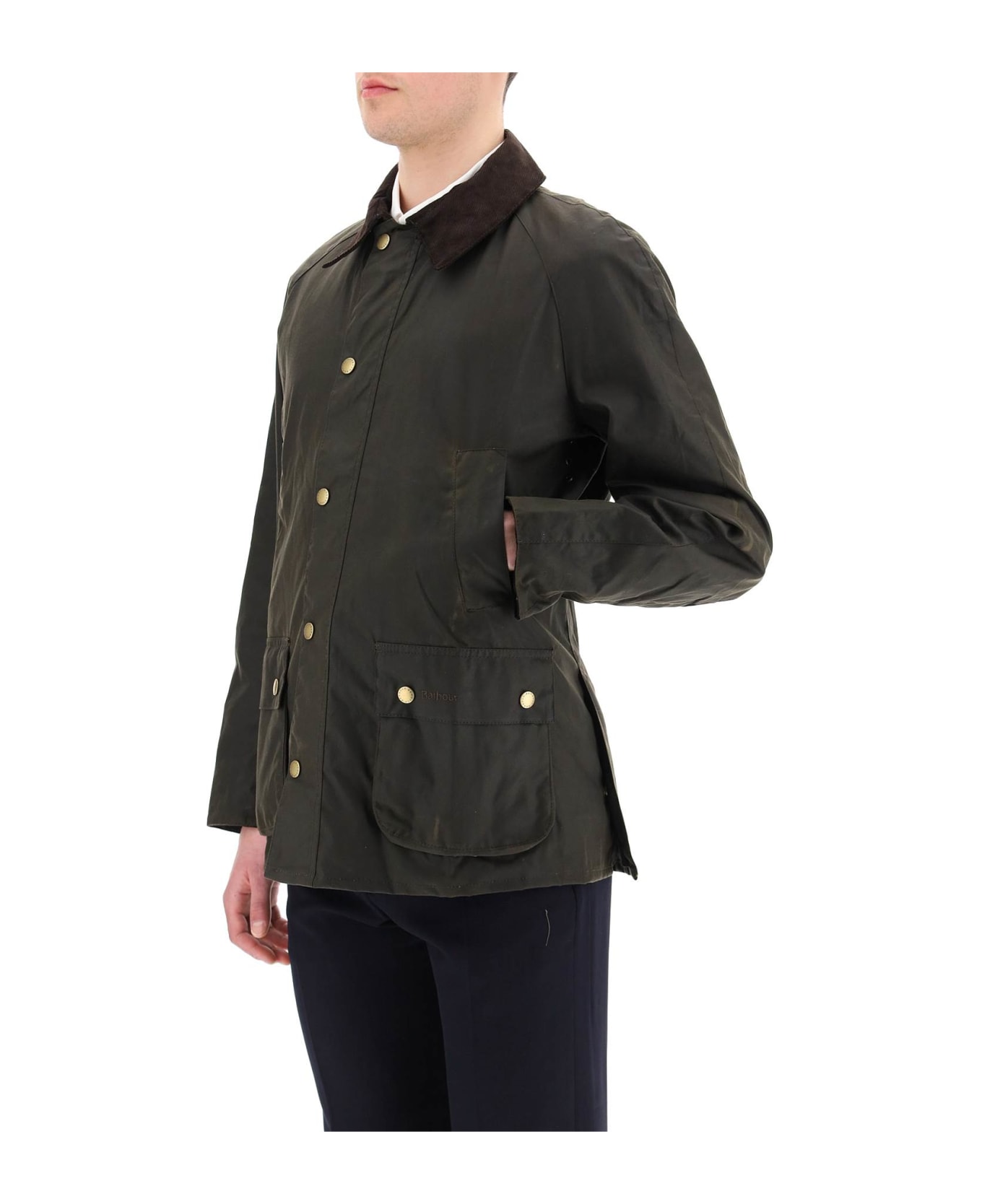 Barbour Ashby Waxed Jacket Barbour - GREEN コート