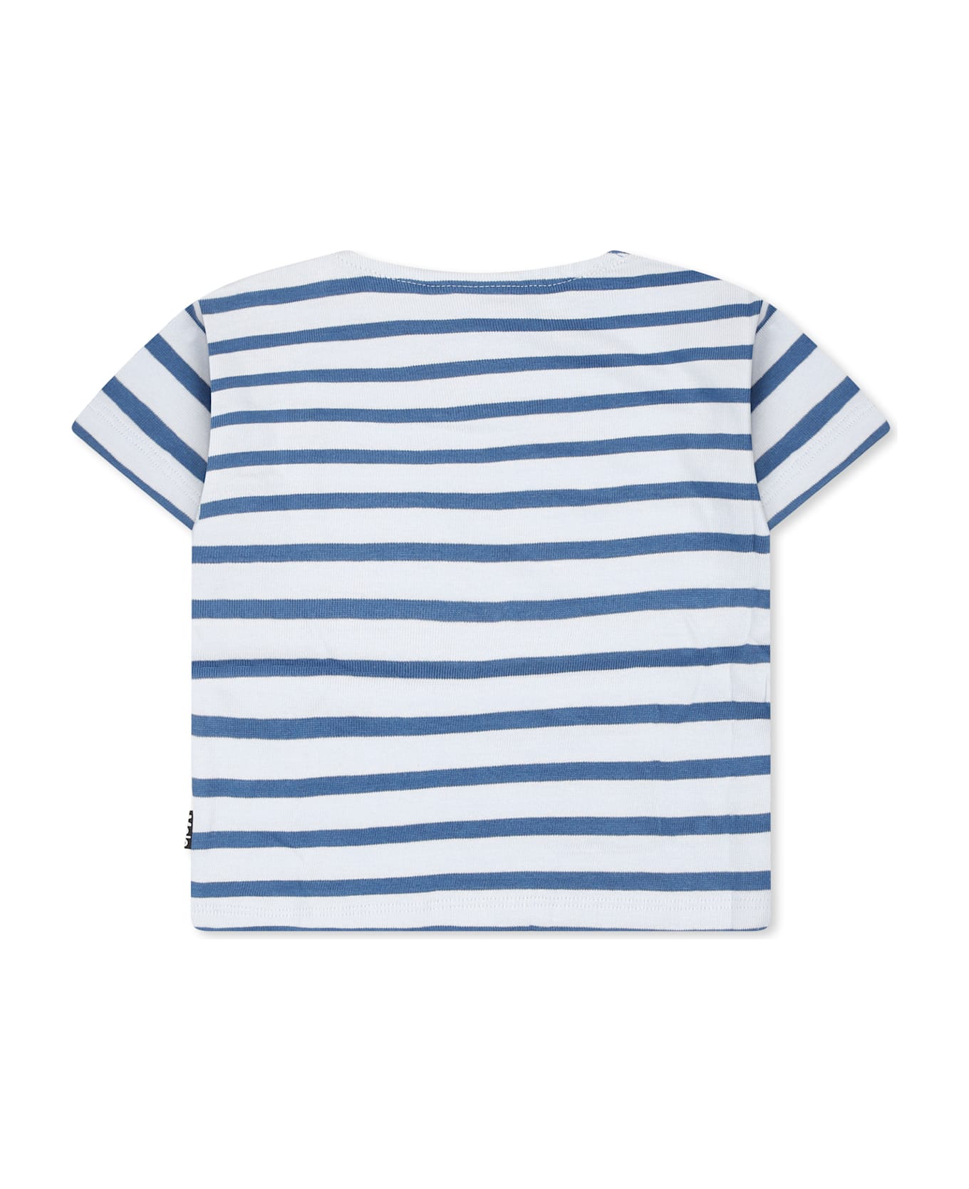 Molo Light Blue T-shirt For Babykids With Smiley - Light Blue