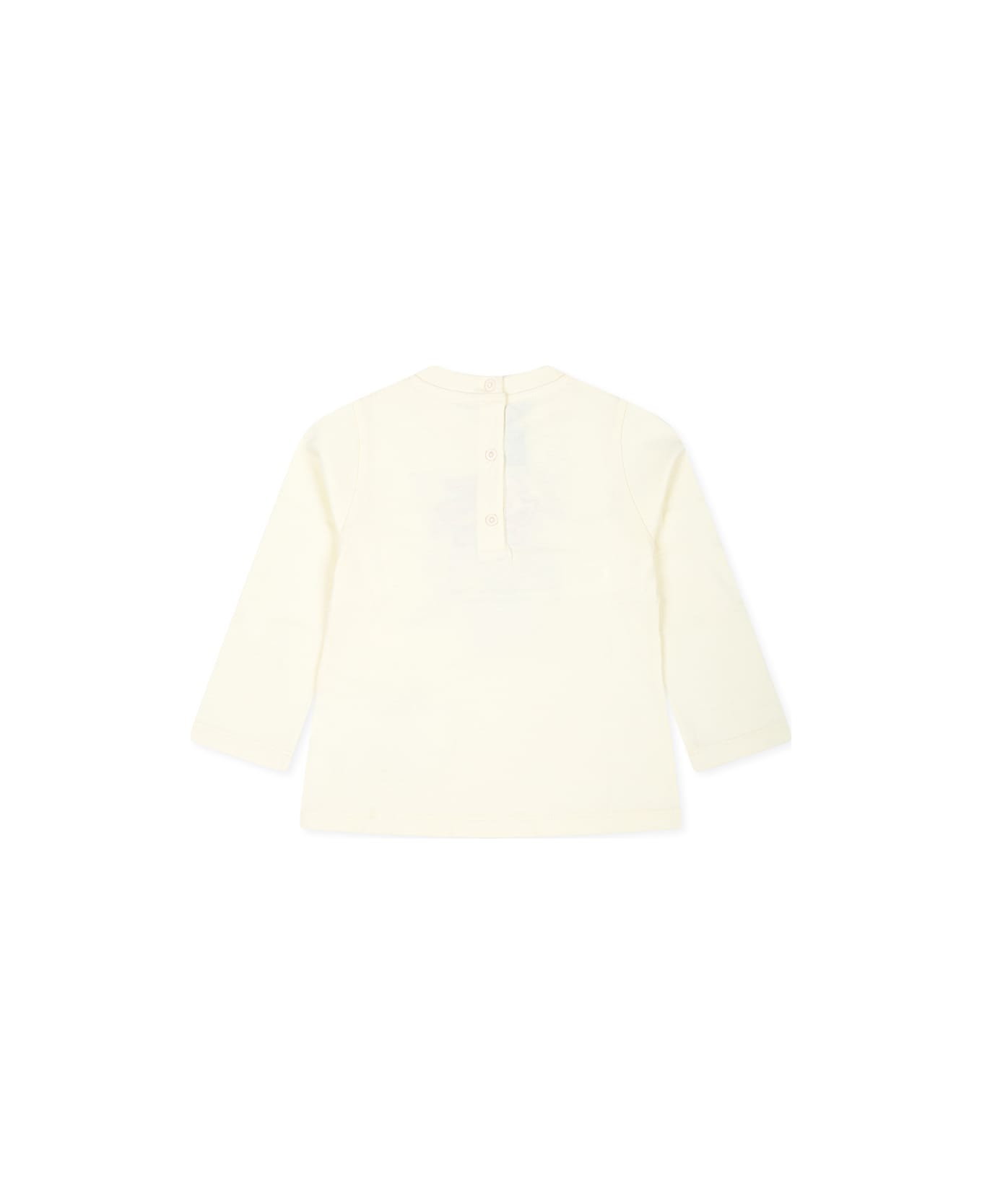 Etro Ivory T-shirt For Baby Girl With Floral Paisley Print - Ivory