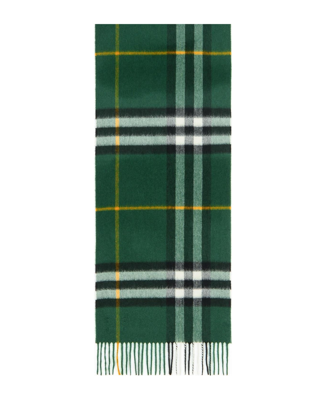 Burberry 'mu Giant' Green Cashmere Scarf - Dark Fern Green