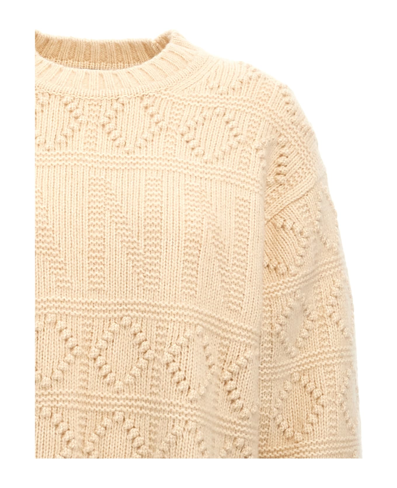 Ganni Beige Wool Blend Sweater - Beige