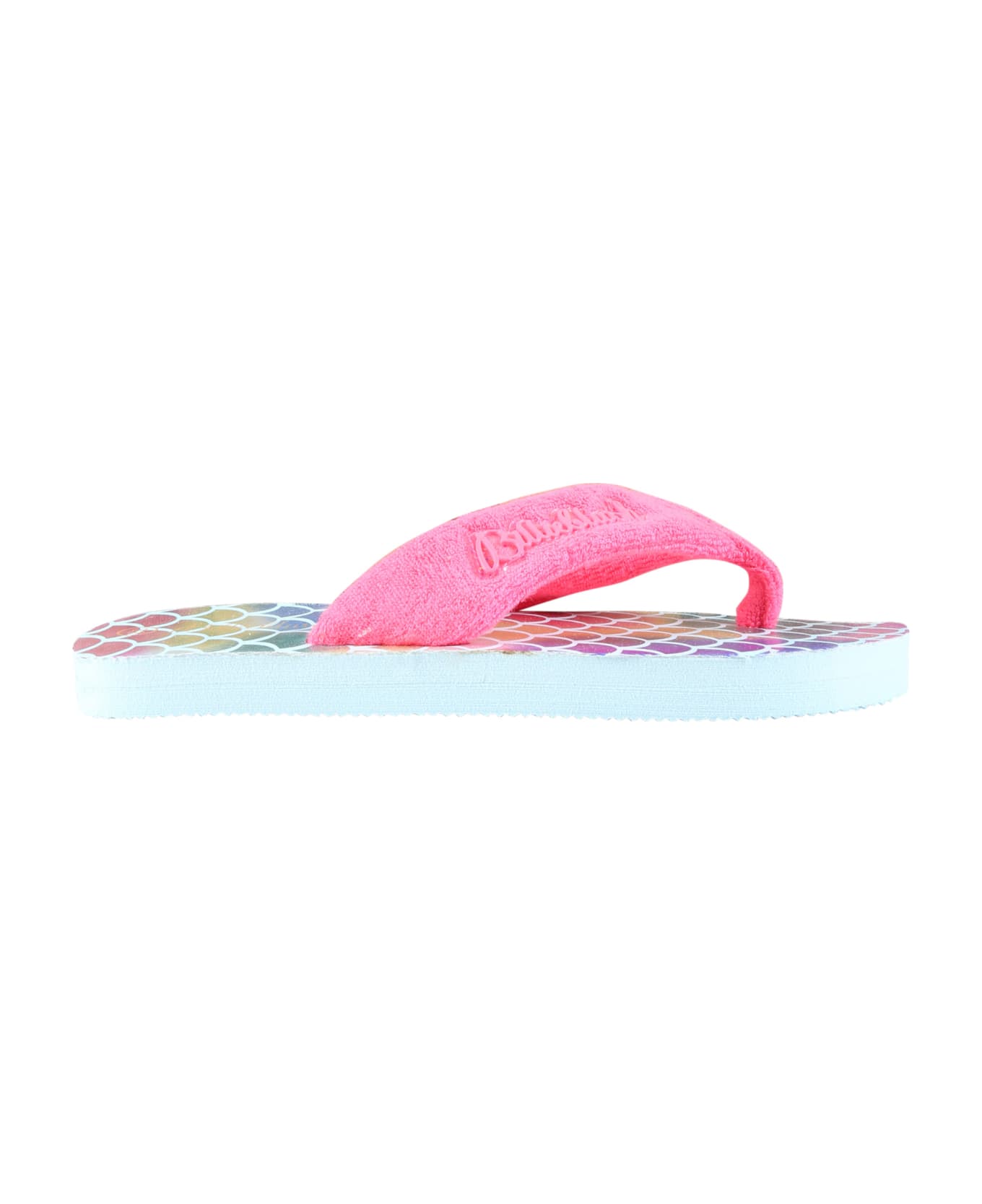 Billieblush Multicolor Flip-flops For Girl With Logo - Pink
