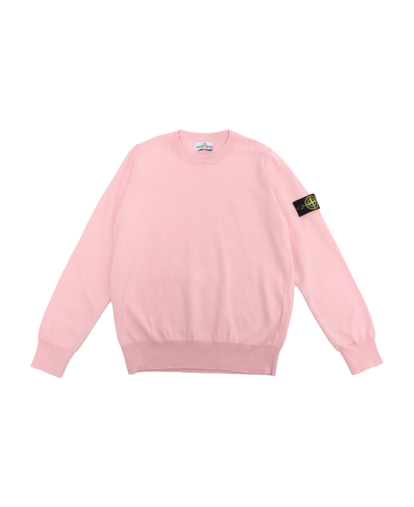 Stone Island Junior Pink Sweatshirt With Logo - PINK