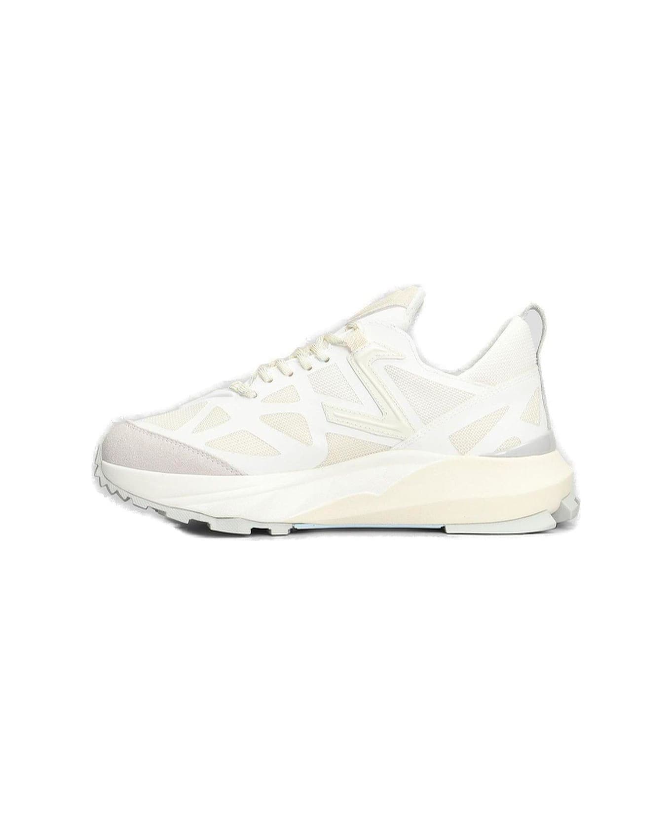 Philippe Model Logo Detailed Lace-up Sneakers - White
