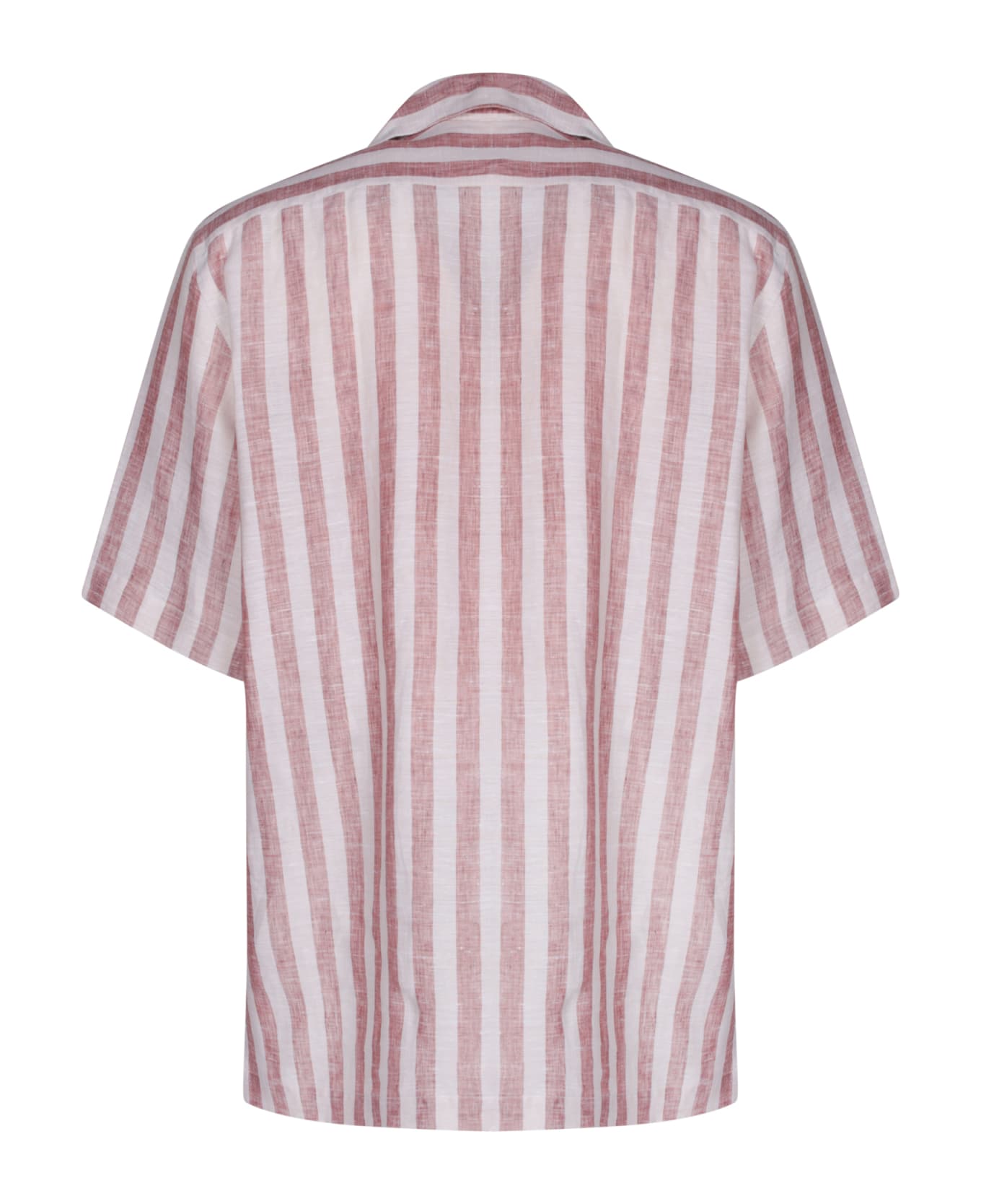 Lardini Klop Striped Red/beige Shirt - Beige