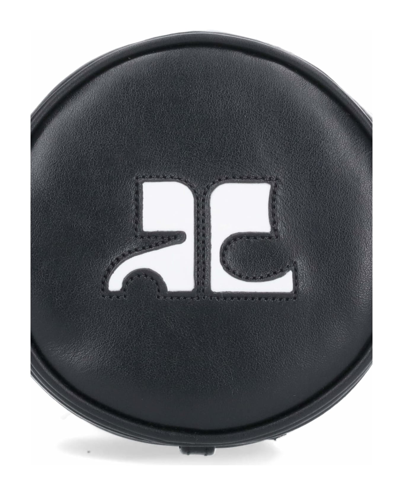 Courrèges "reedition Circle" Mini Bag - Black  