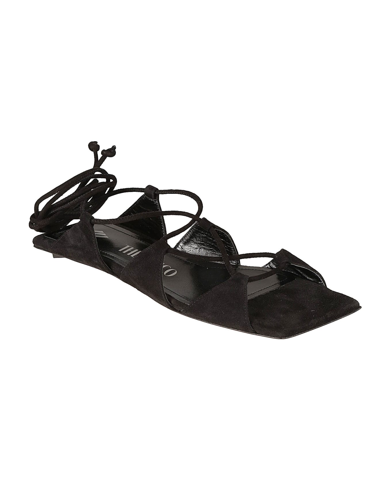 The Attico Renee Flat Sandals - Black サンダル