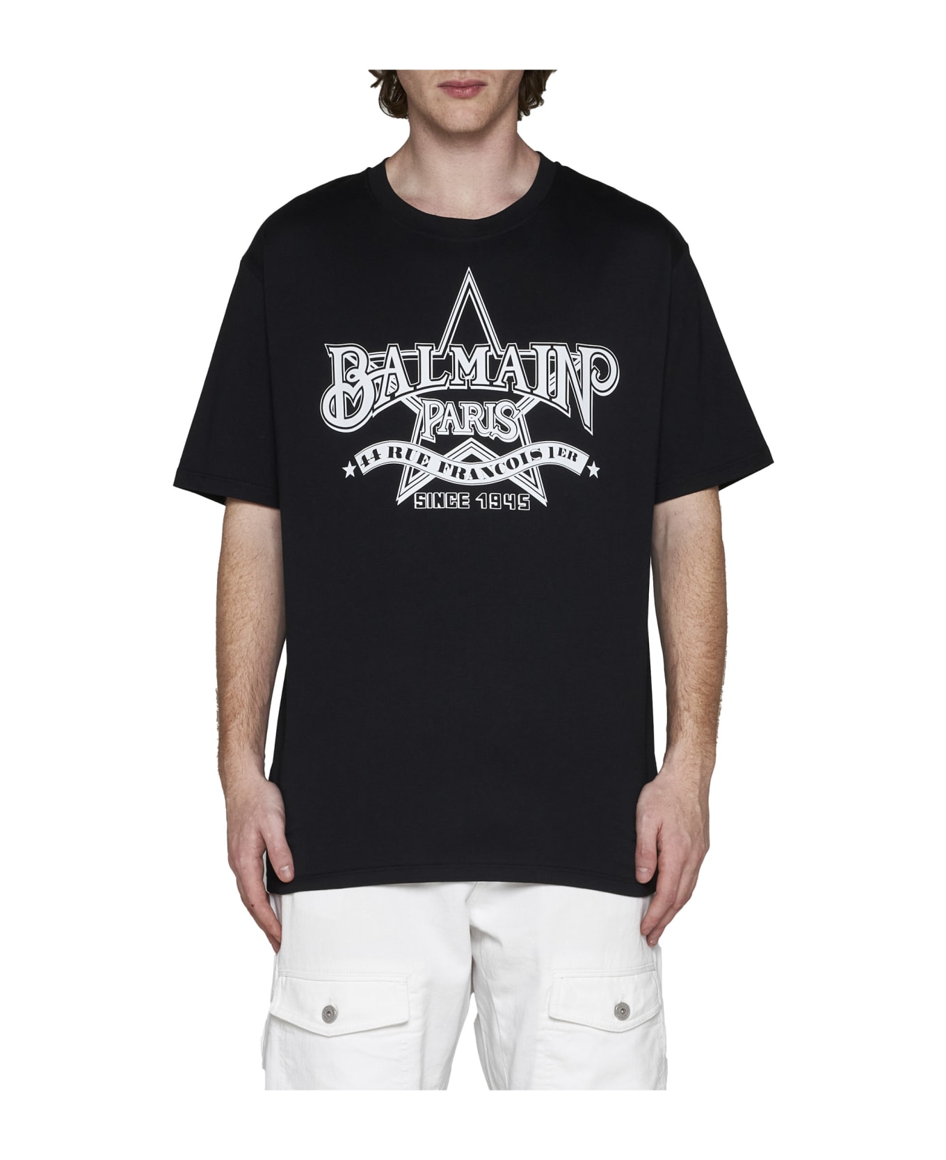 Balmain Star T-shirt - Eab Noir/blanc