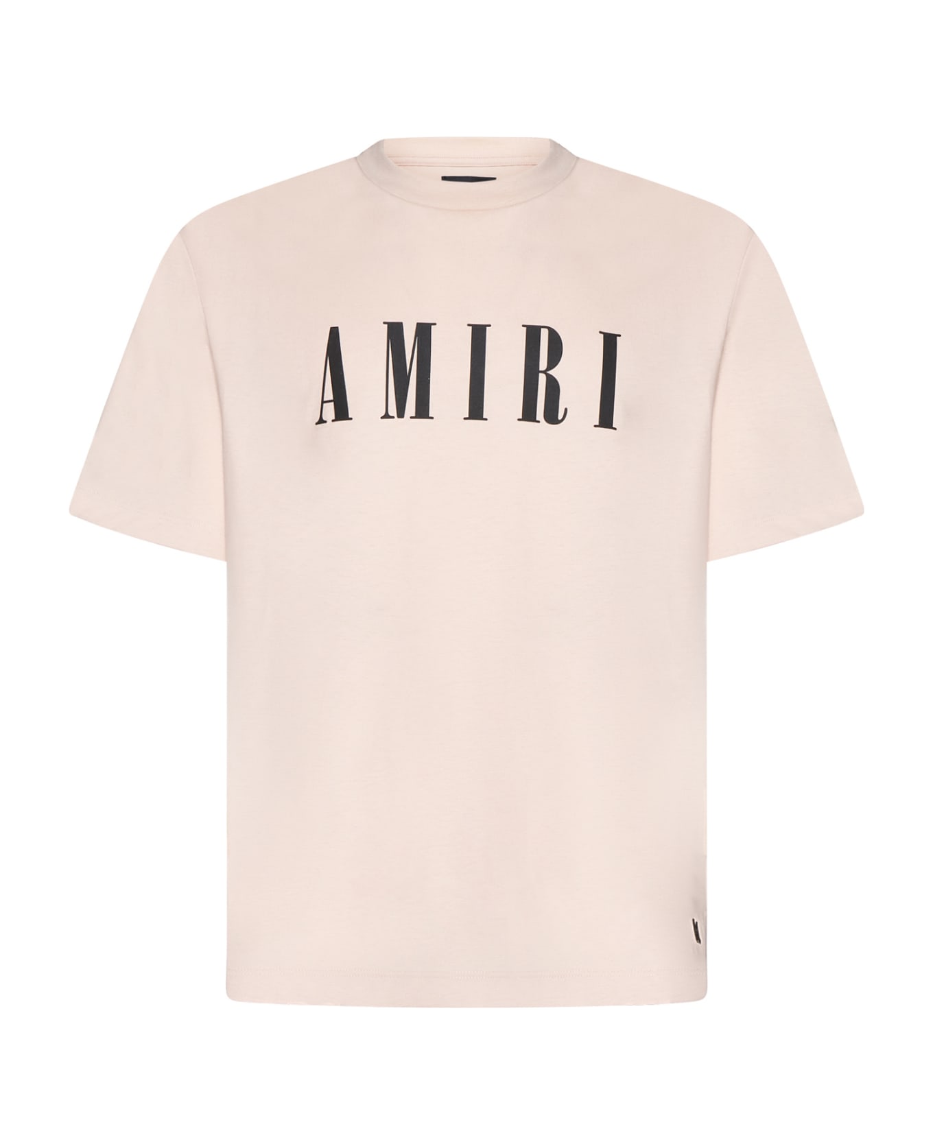 AMIRI Pink Crew Neck T-shirt Iin Cotton Man - Cream tan