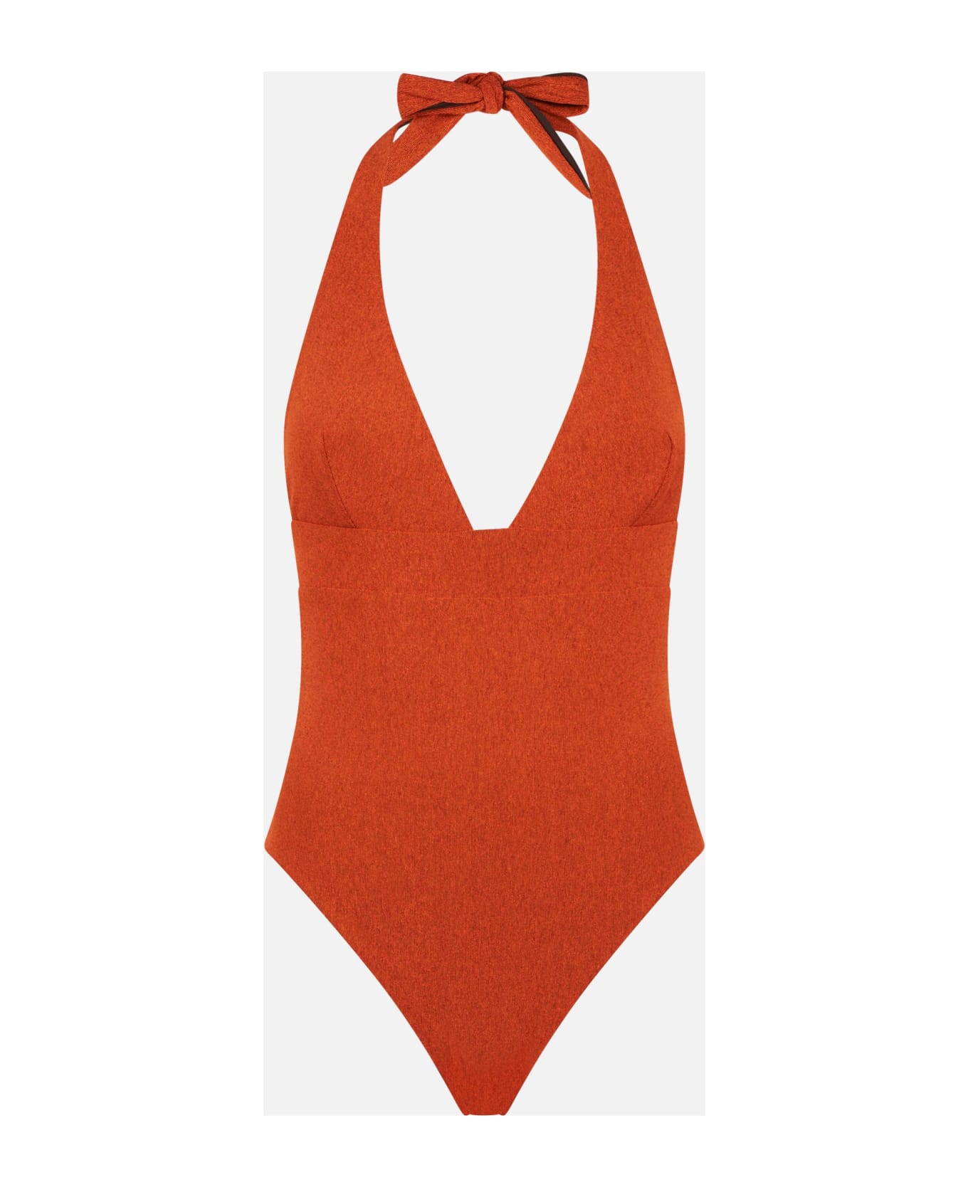 MC2 Saint Barth Lurex Orange One Piece Swimsuit - ORANGE