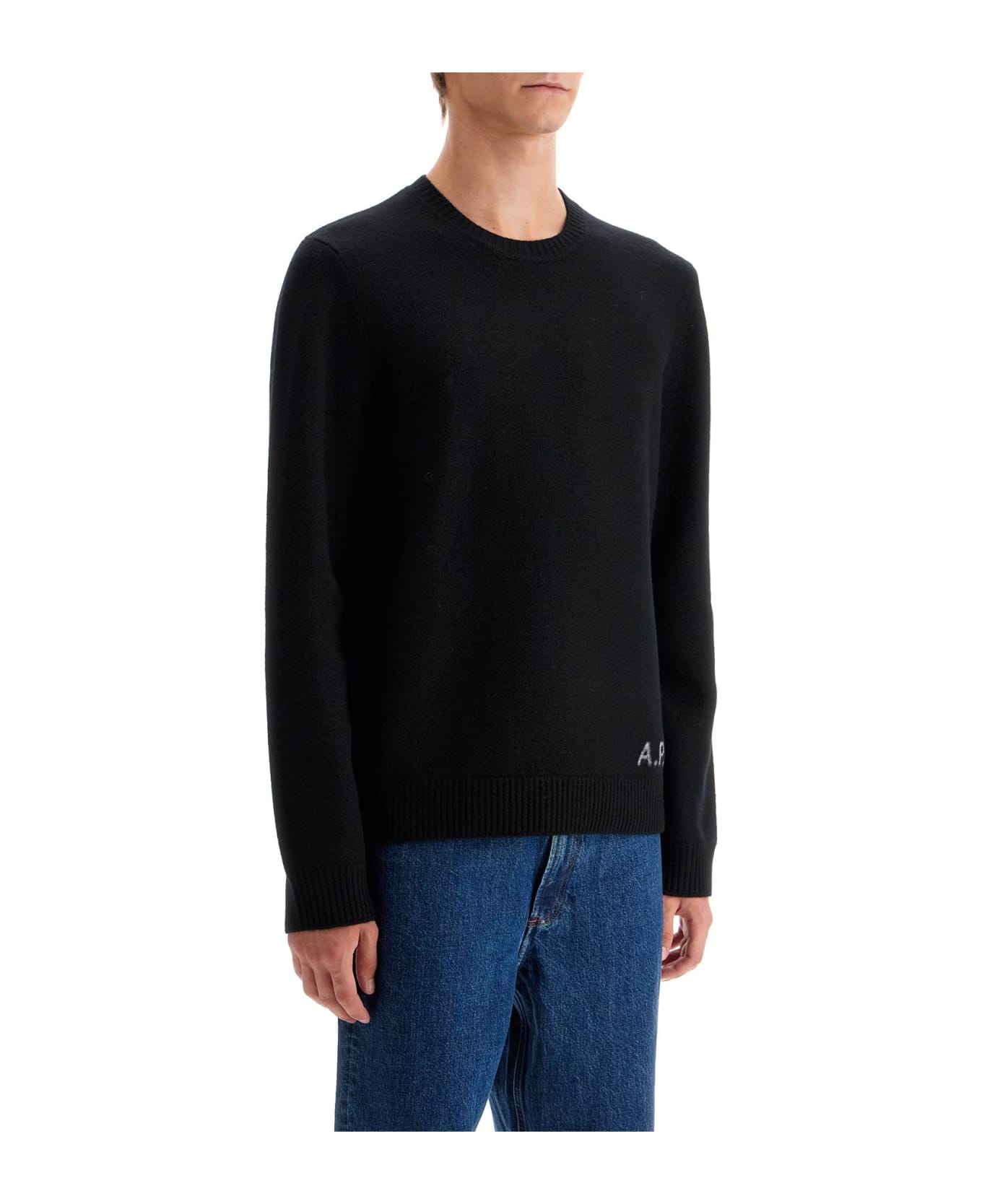 A.P.C. 'compact Wool Edward Pullover Sweater - NOIR (Black)