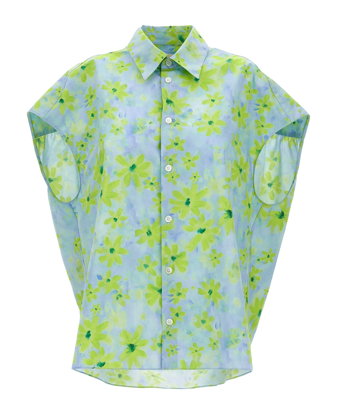 Marni Short Sleeves Oversize Pattern Shirt - MultiColour