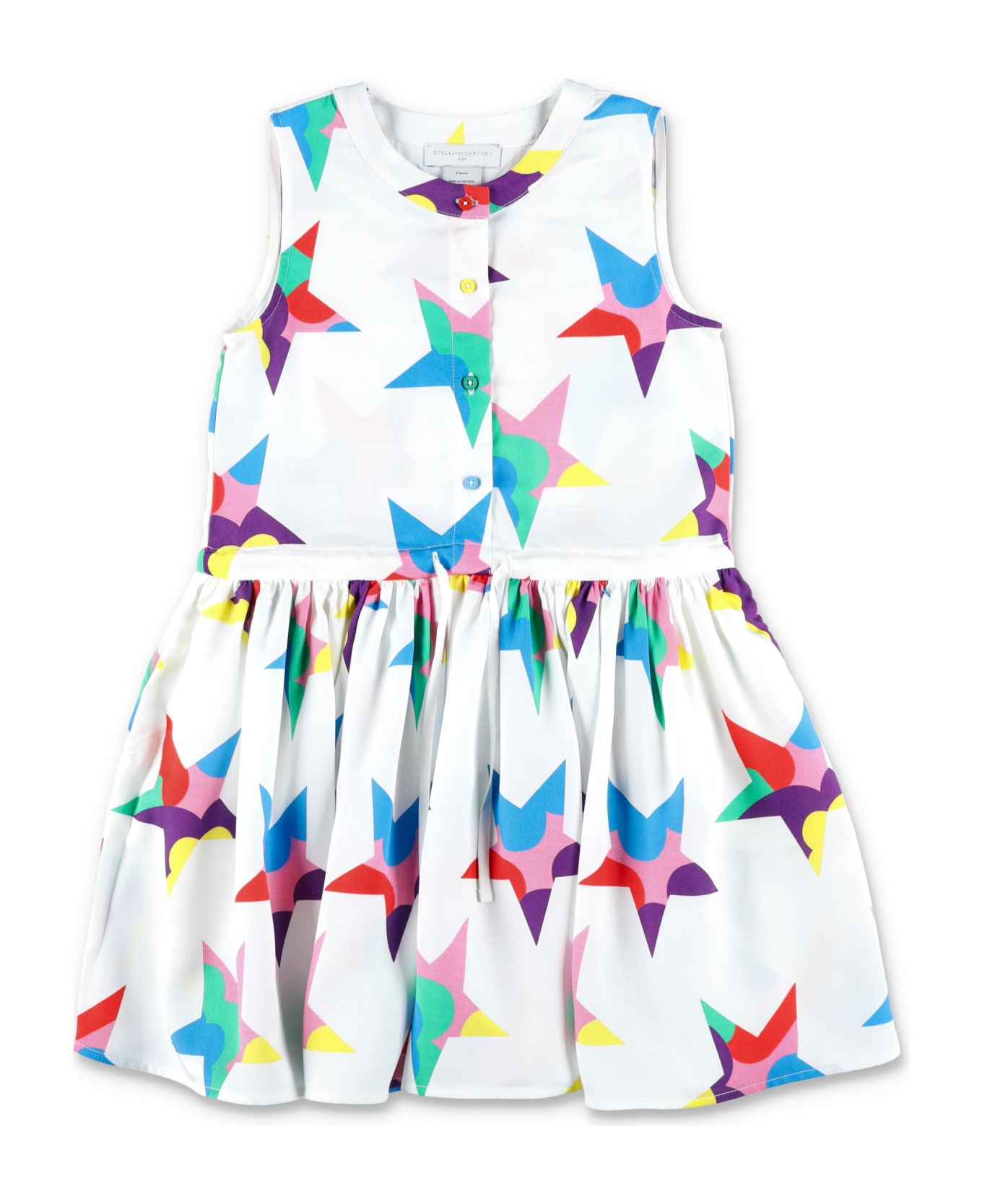 Stella blu McCartney Kids Star Sleeveless Dress - Bianco