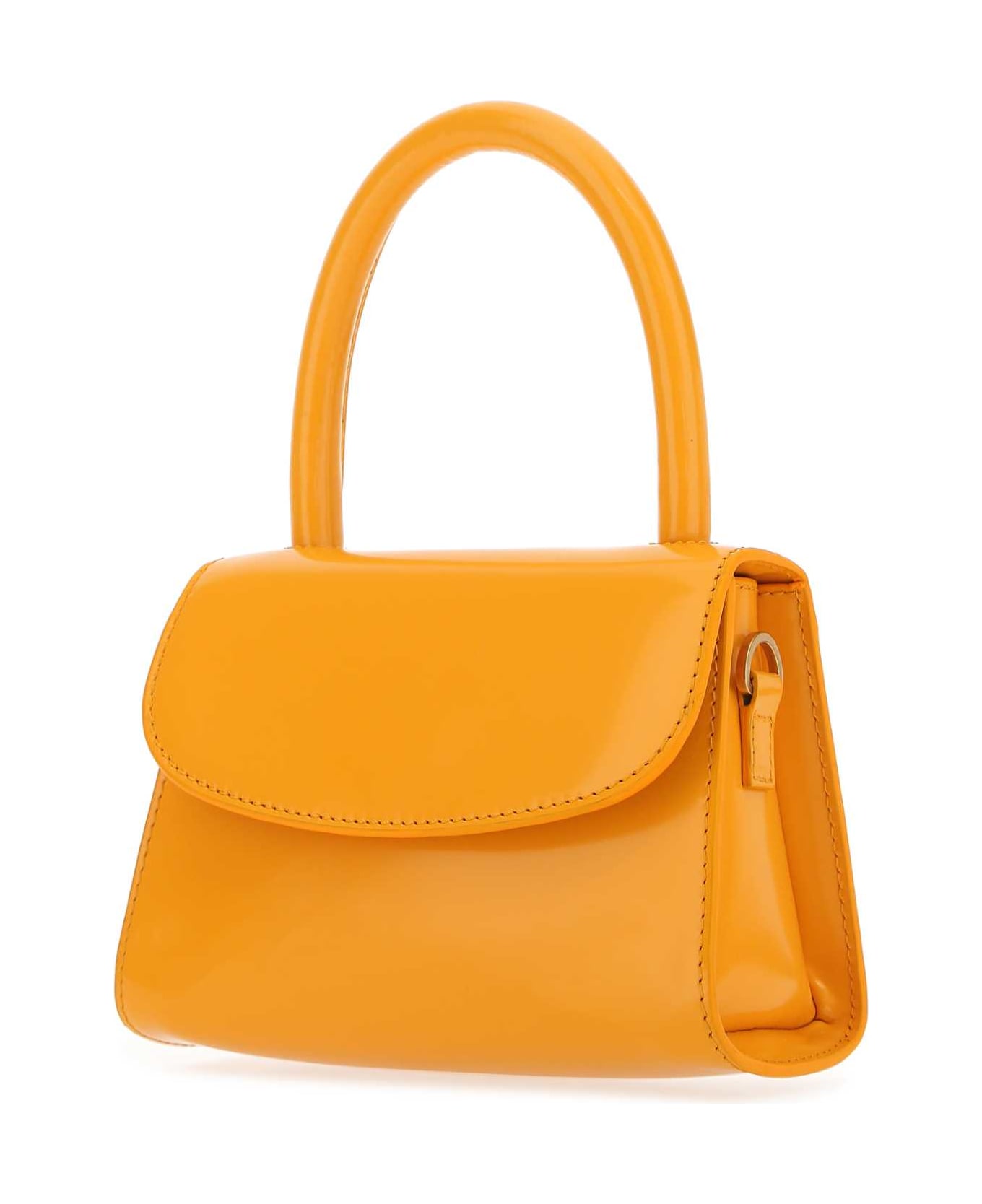 BY FAR Orange Leather Mini Handbag - SUNFLOWER