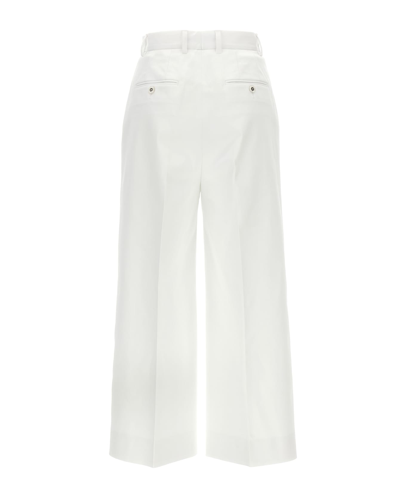 Dolce 
Gabbana High Waist Cotton Pants - White