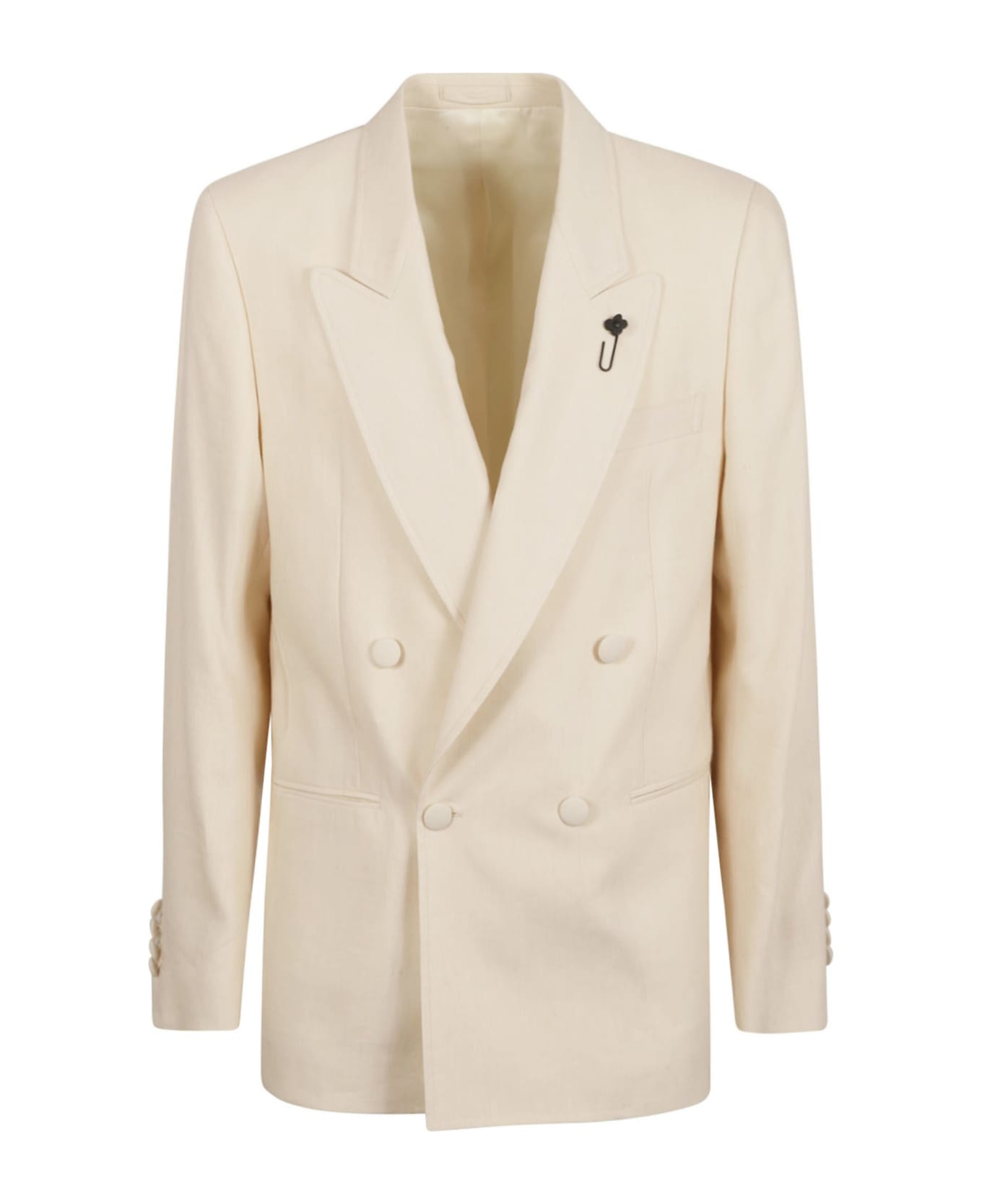 Lardini Double-breasted Formal Dinner Jacket - Off White ブレザー