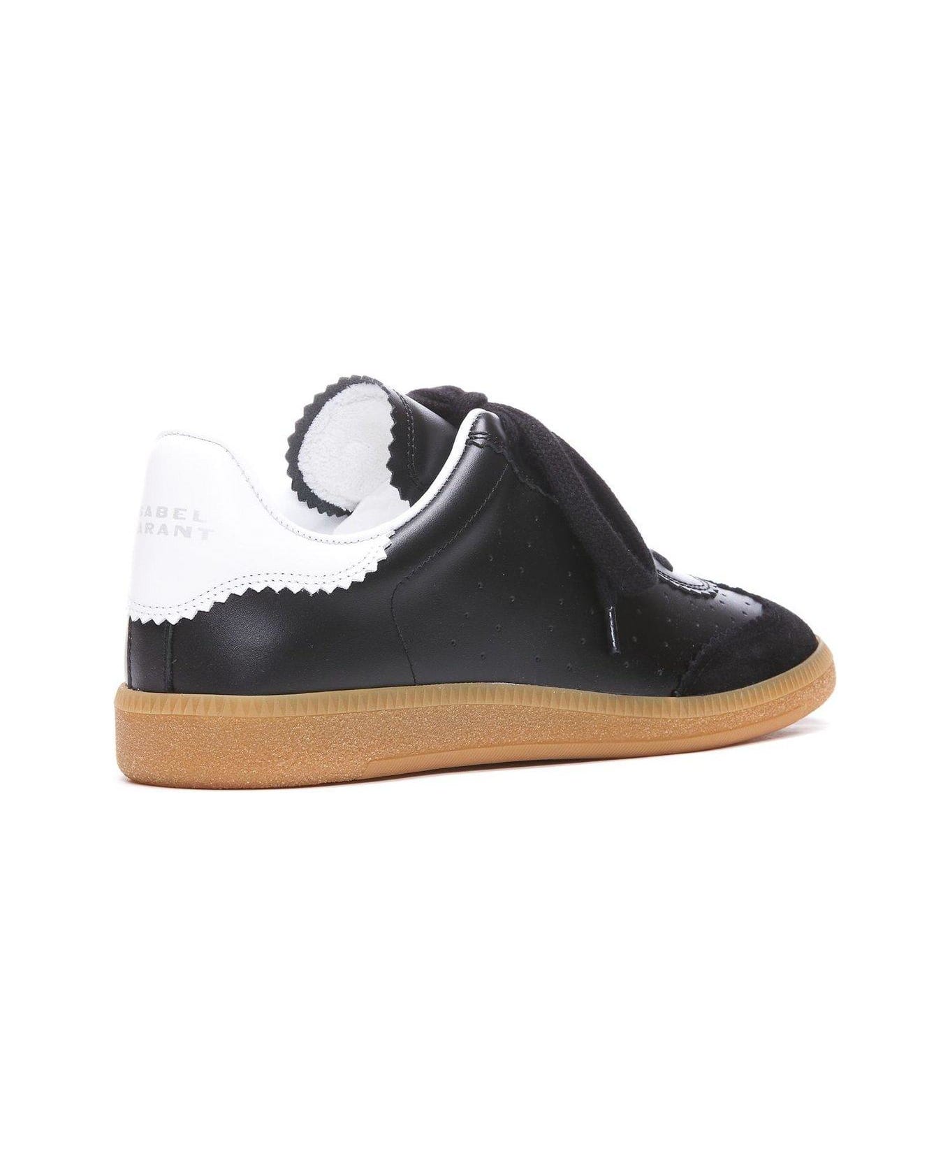 Isabel Marant Round Toe Lace-up Sneakers - BLACK