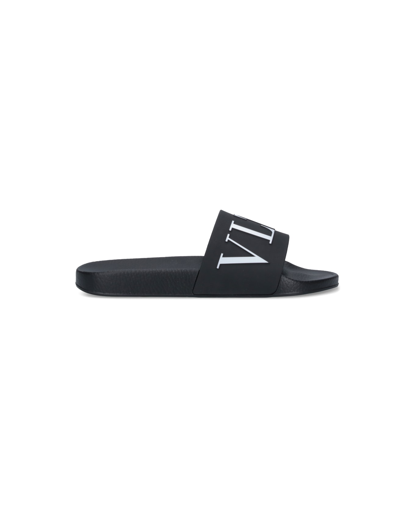 Valentino Garavani "vltn" Slide Sandals - Black  